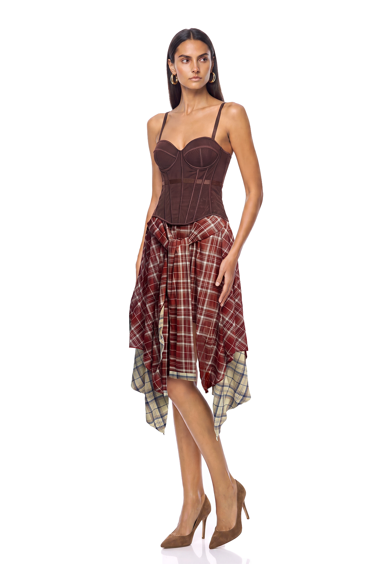Ivanka Corset Grid Skirt Set