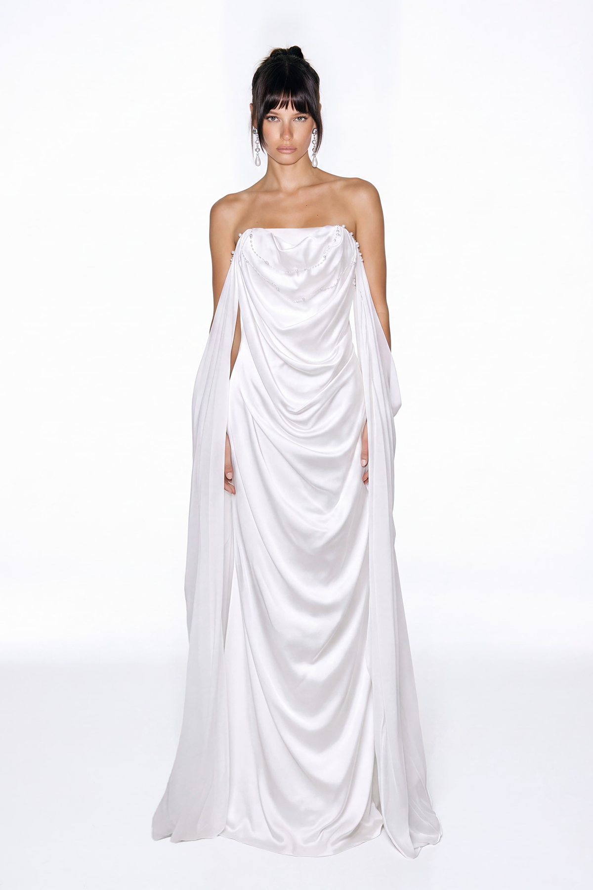 Ivars Draped Satin Maxi Dress