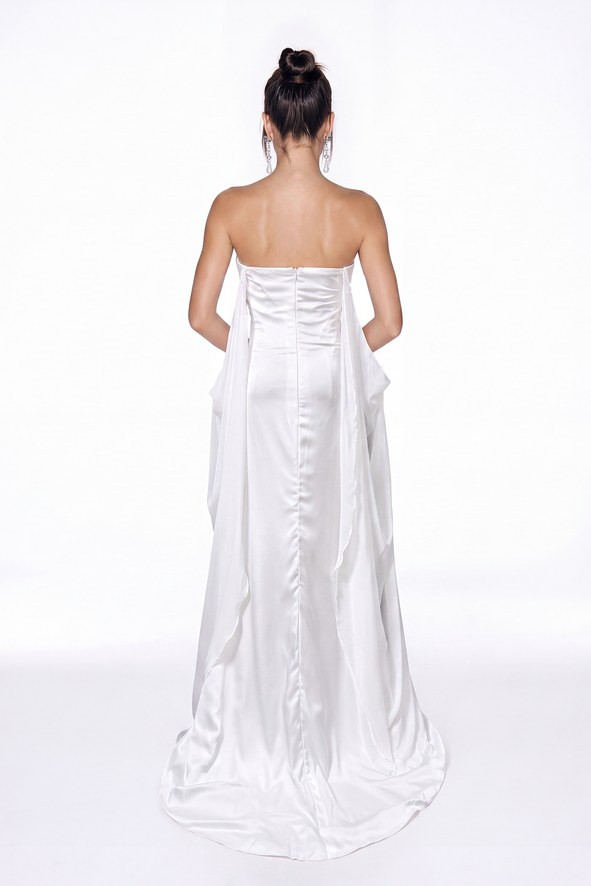 Ivars Draped Satin Maxi Dress