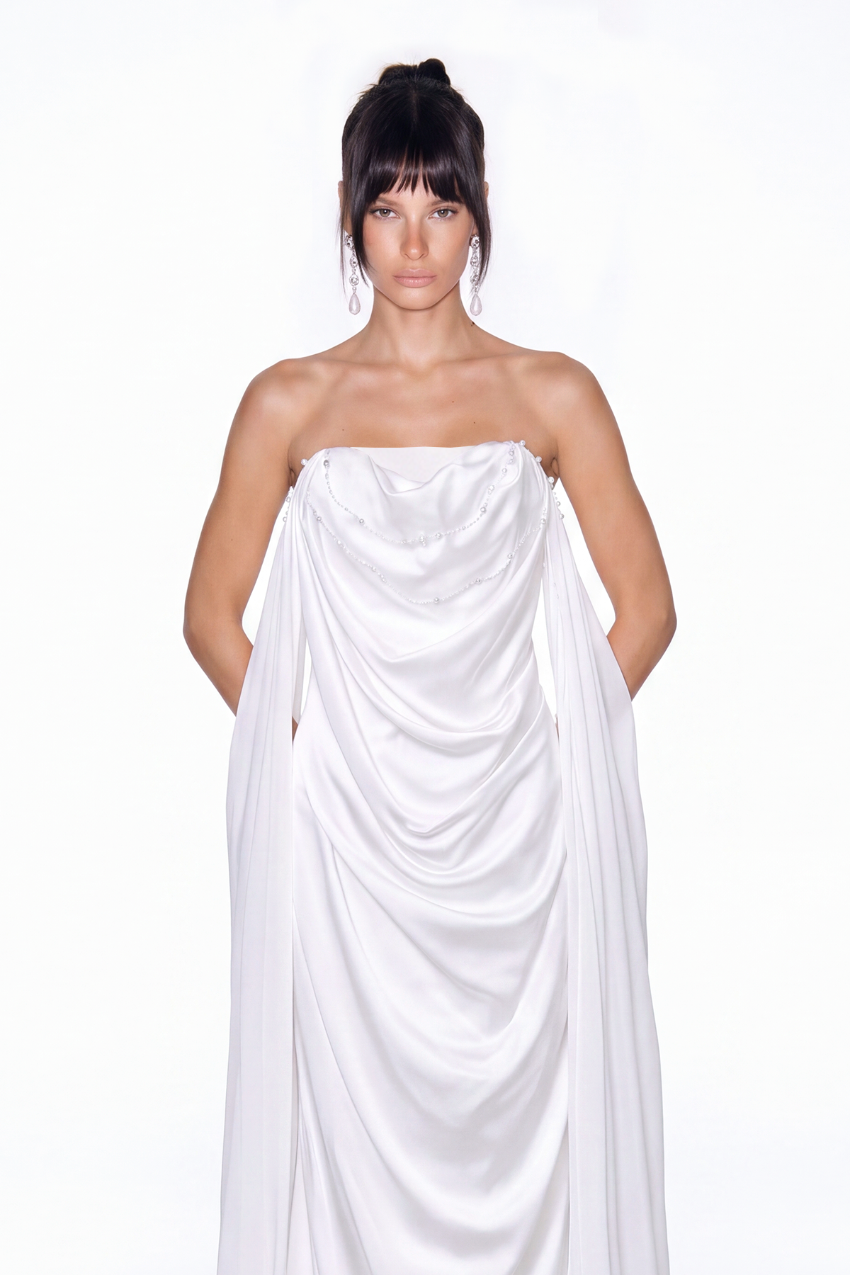 Ivars Draped Satin Maxi Dress