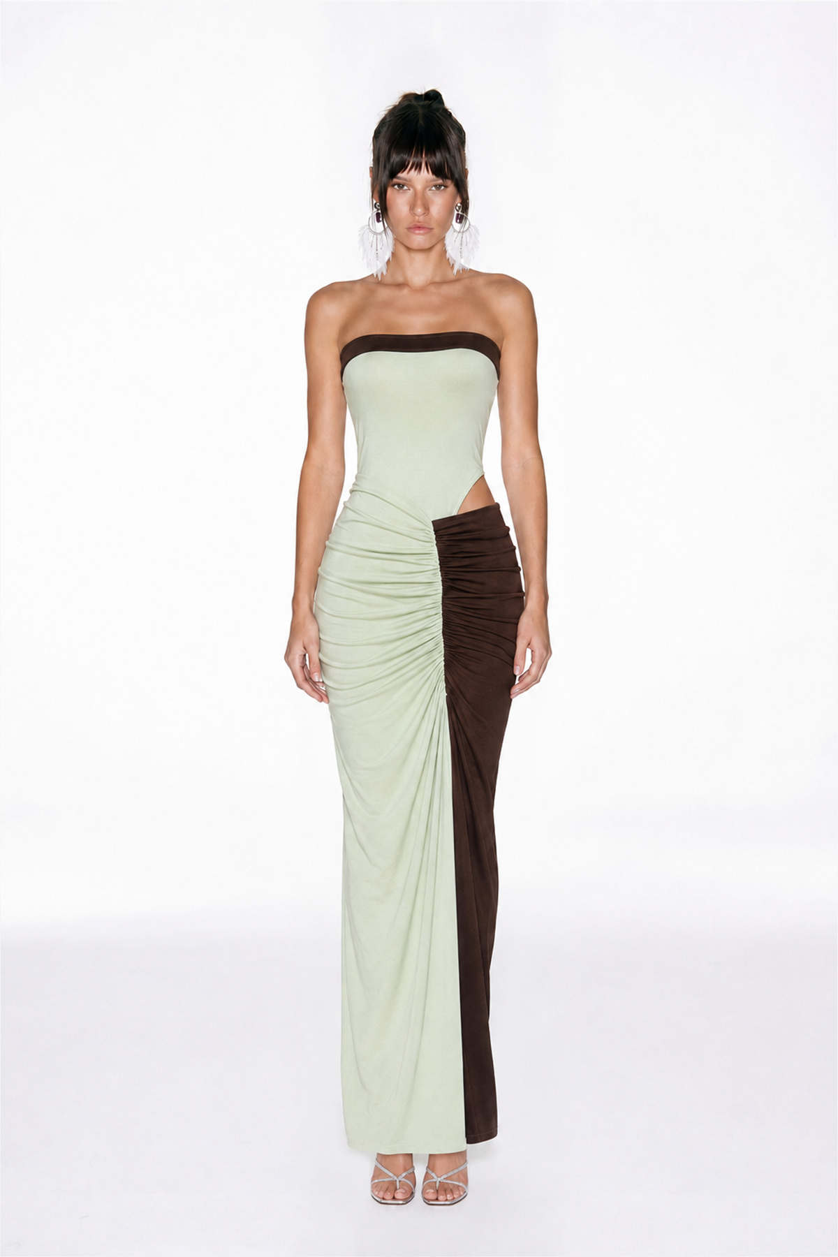 Ivaylo Colorblock Cutout Maxi Dress