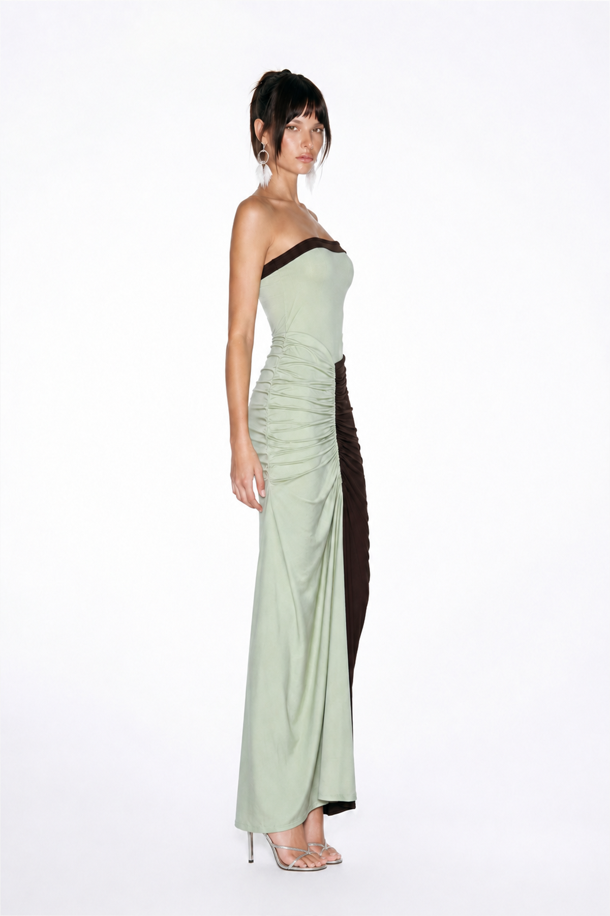 Ivaylo Colorblock Cutout Maxi Dress