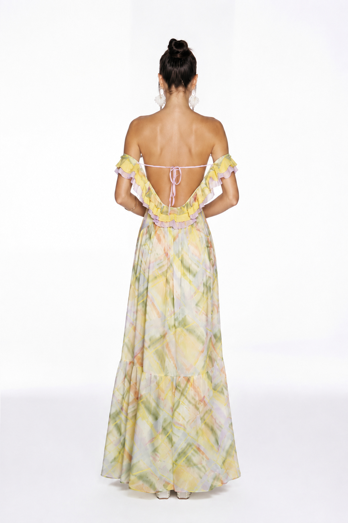 Ivelina Off Shoulder Ruffle Maxi Dress