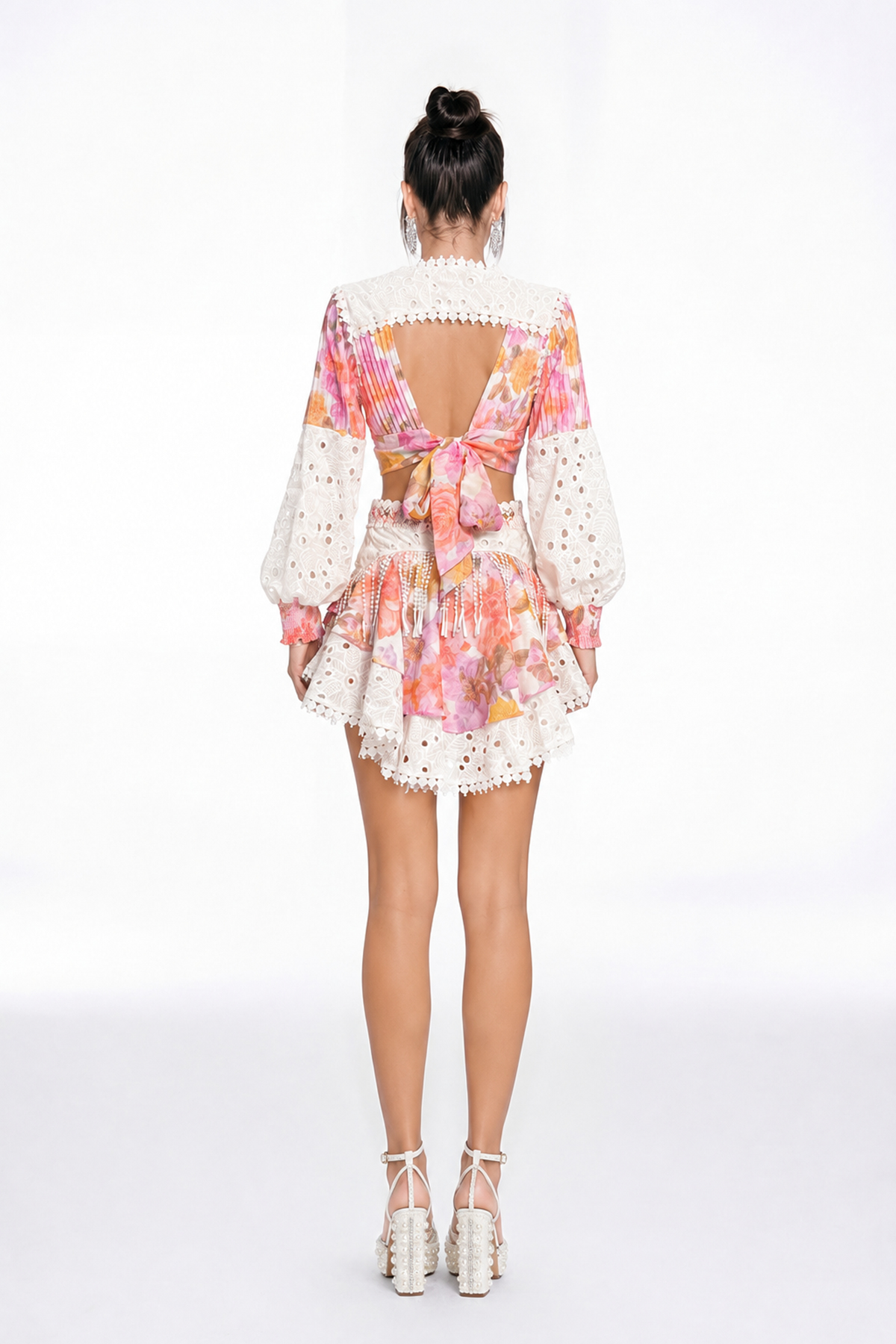Iver Backless Floral Skirt Set