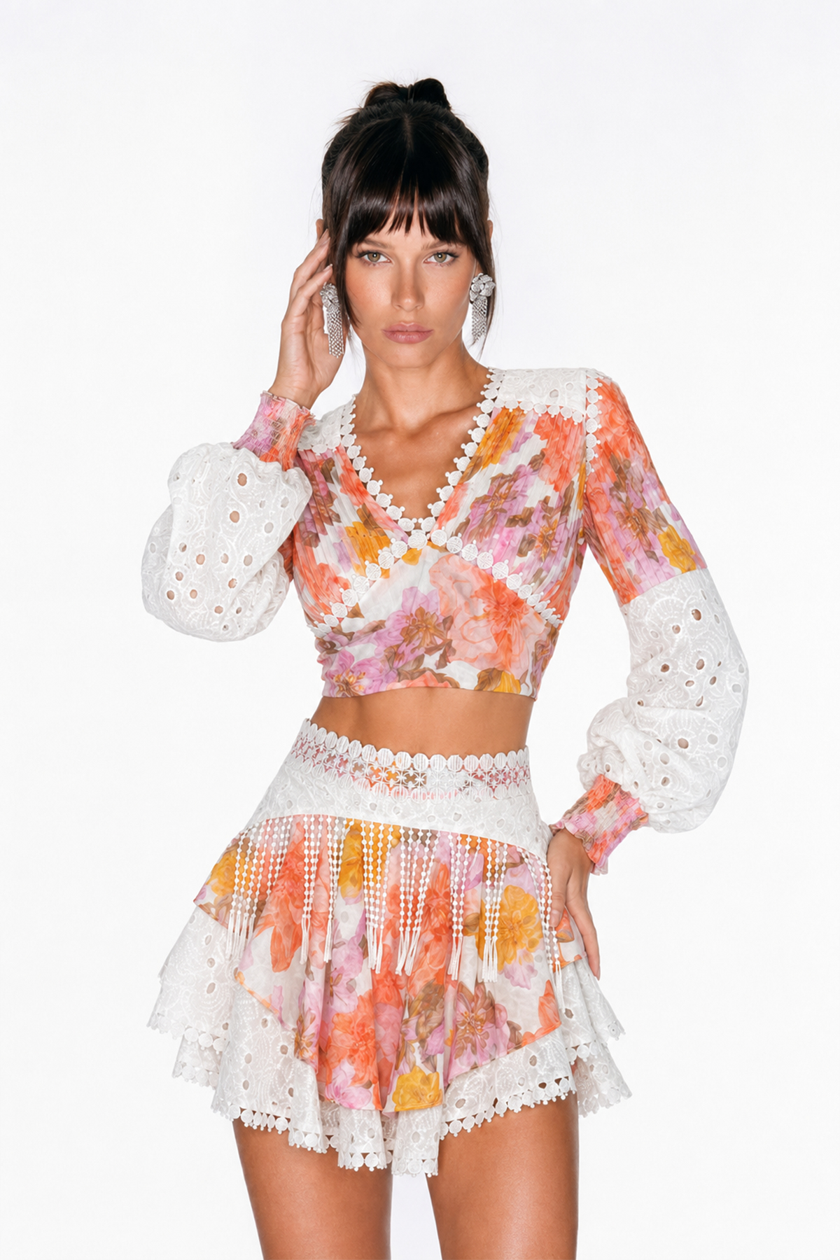 Iver Backless Floral Skirt Set