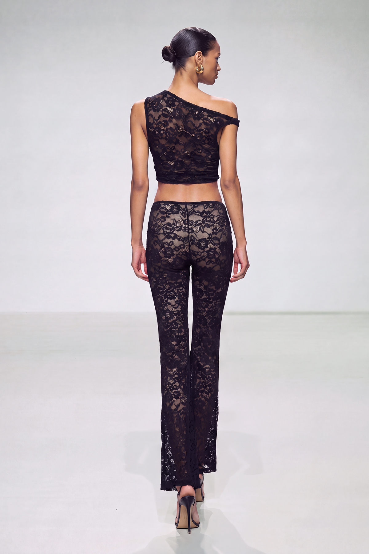 Ivet Asymmetric Lace Pants Set