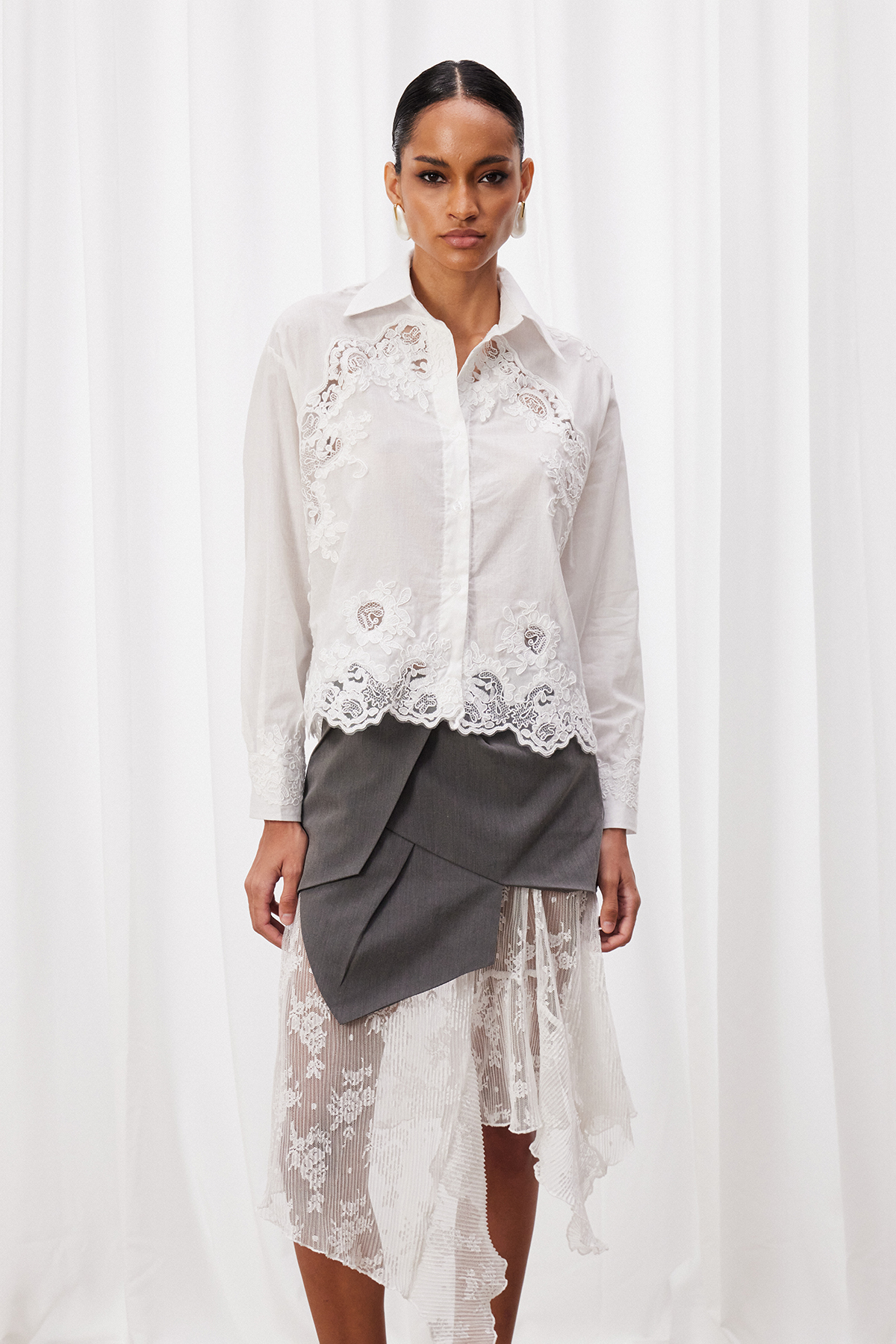 Ivett Lace Embroidered Shirt