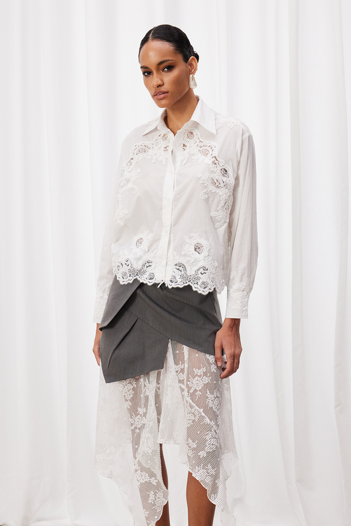 Ivett Lace Embroidered Shirt