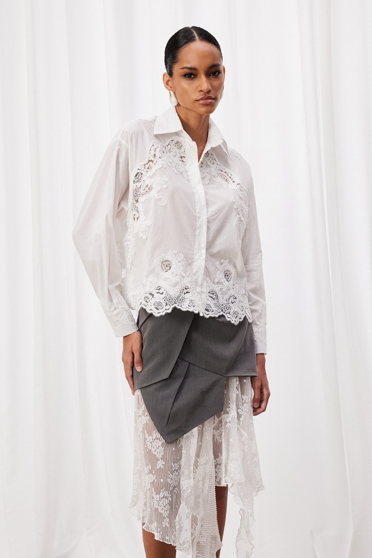 Ivett Lace Embroidered Shirt