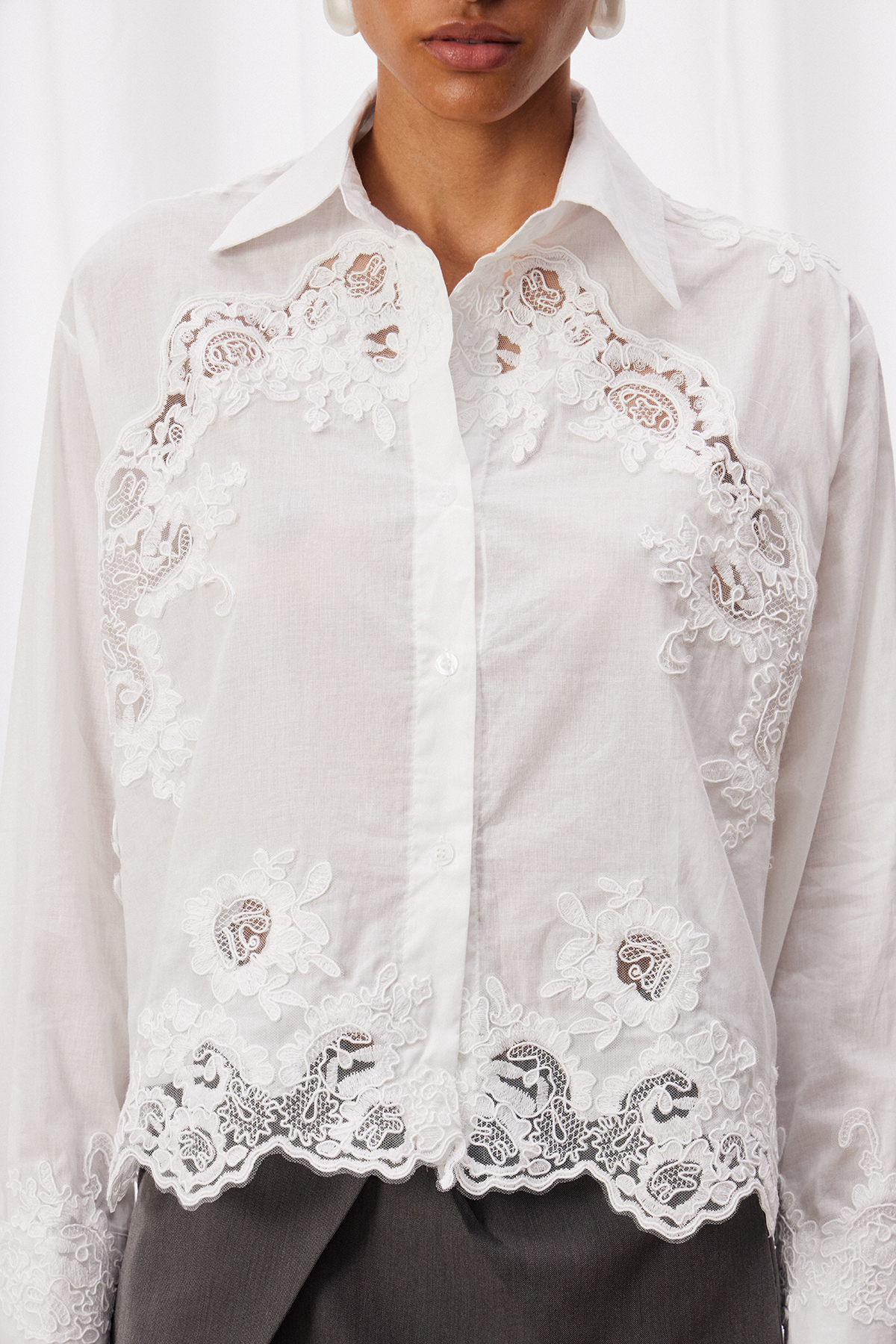 Ivett Lace Embroidered Shirt