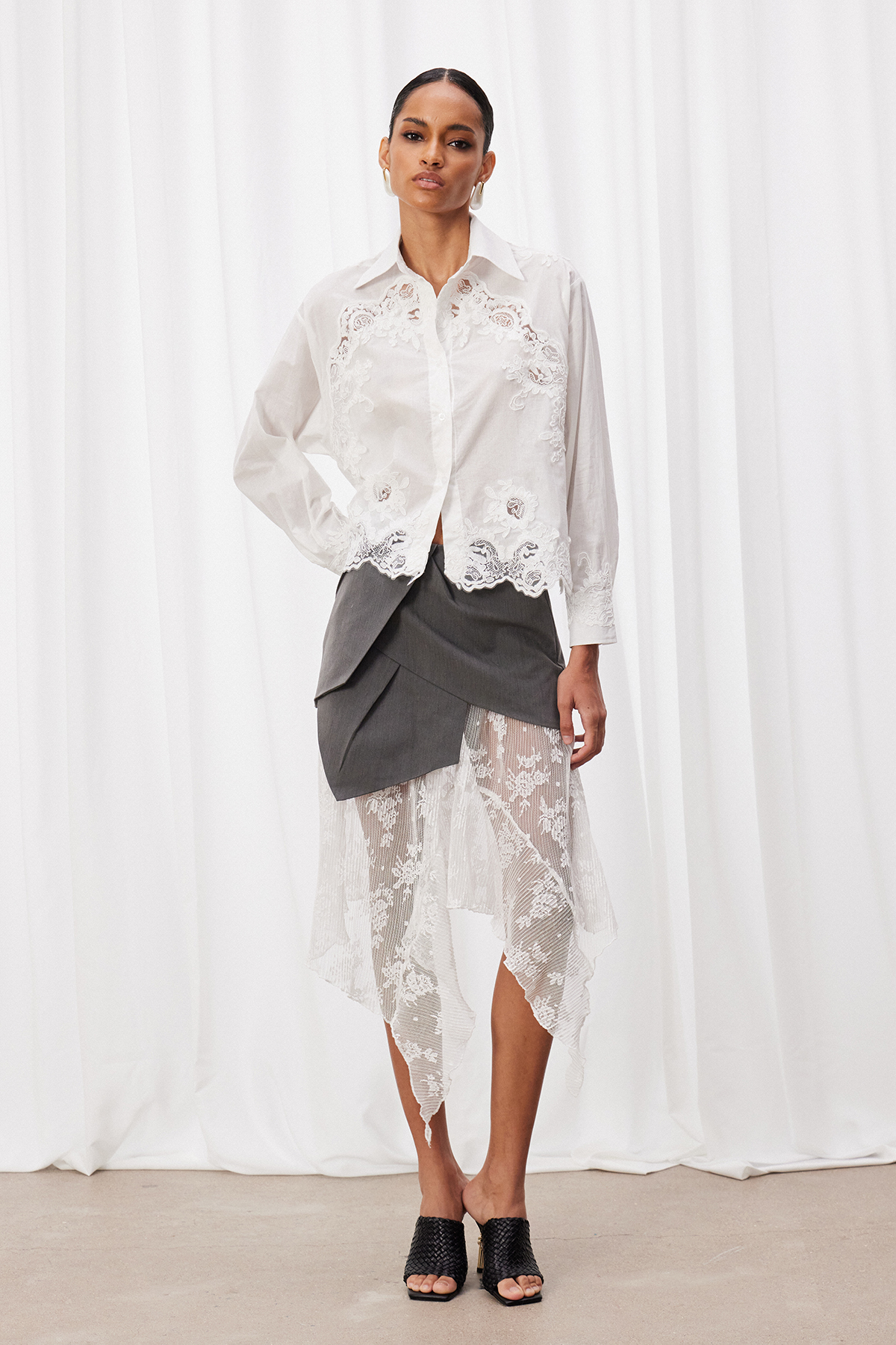 Ivett Lace Embroidered Shirt
