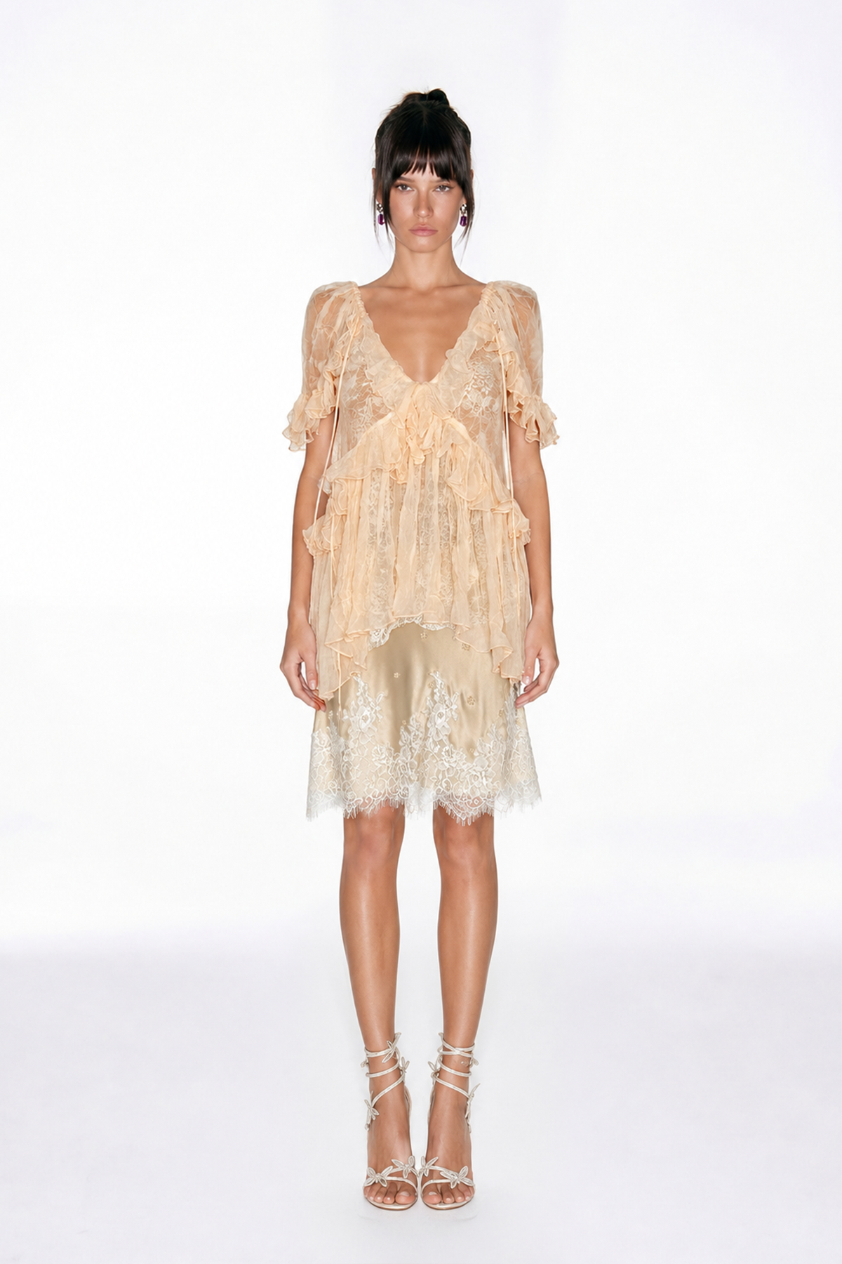 Ivka Lace Ruffle Top