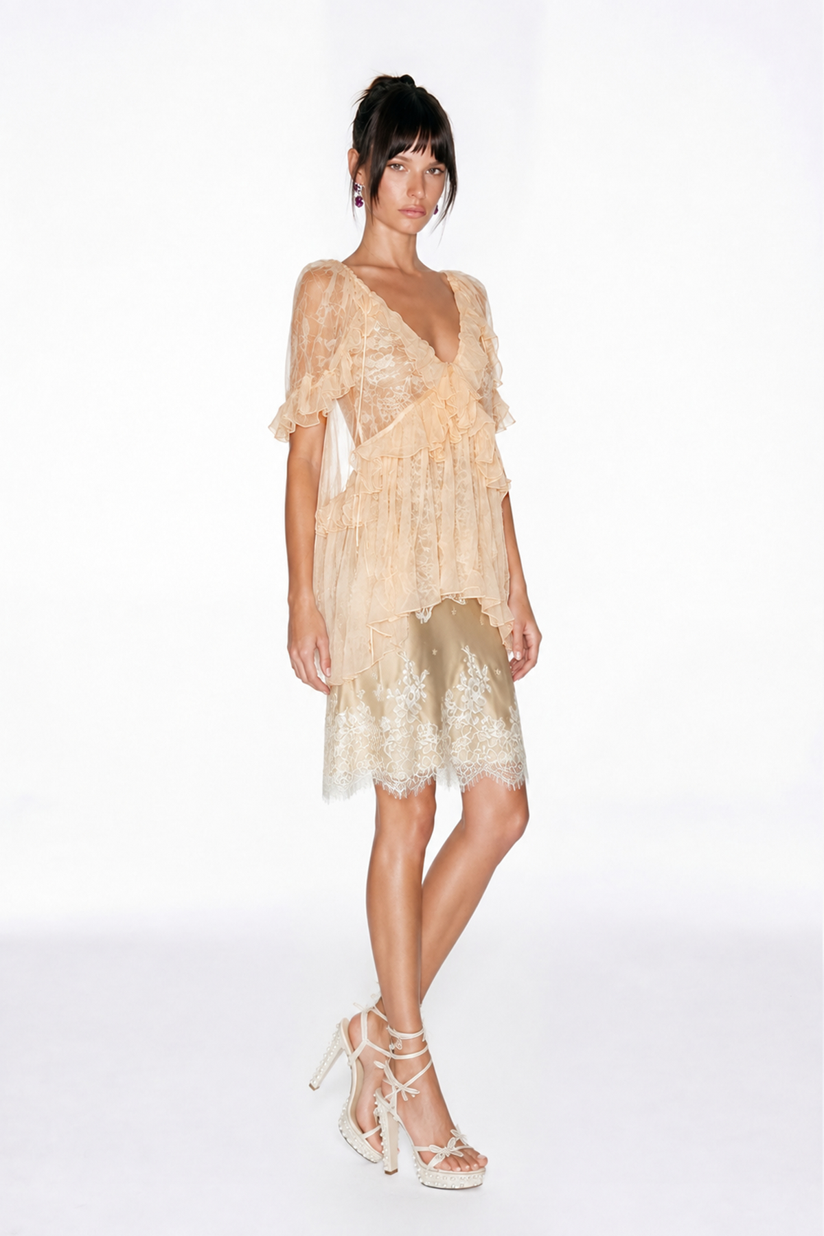 Ivka Lace Ruffle Top