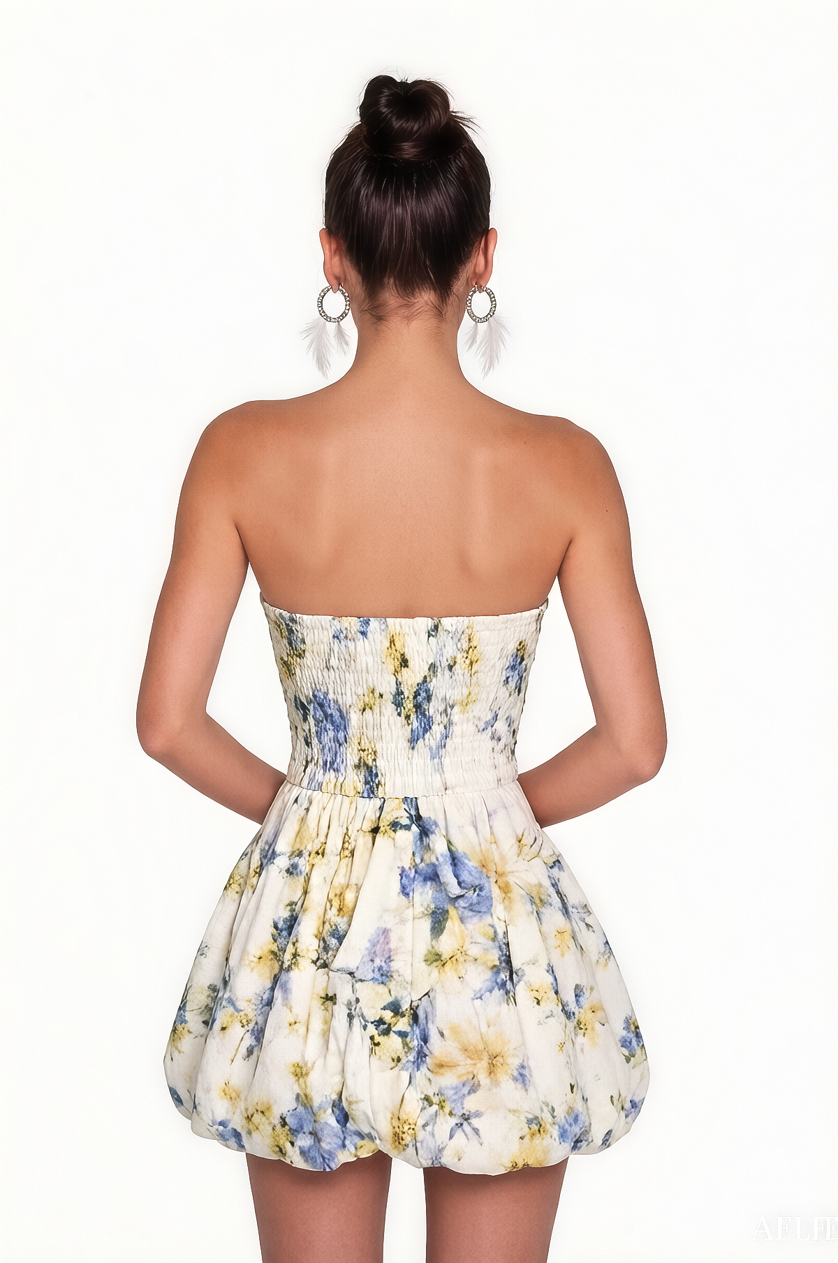 Ivona Floral Bubble Mini Dress