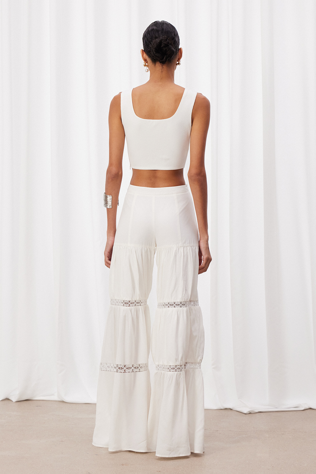 Ivonete Crop Button Pants Set
