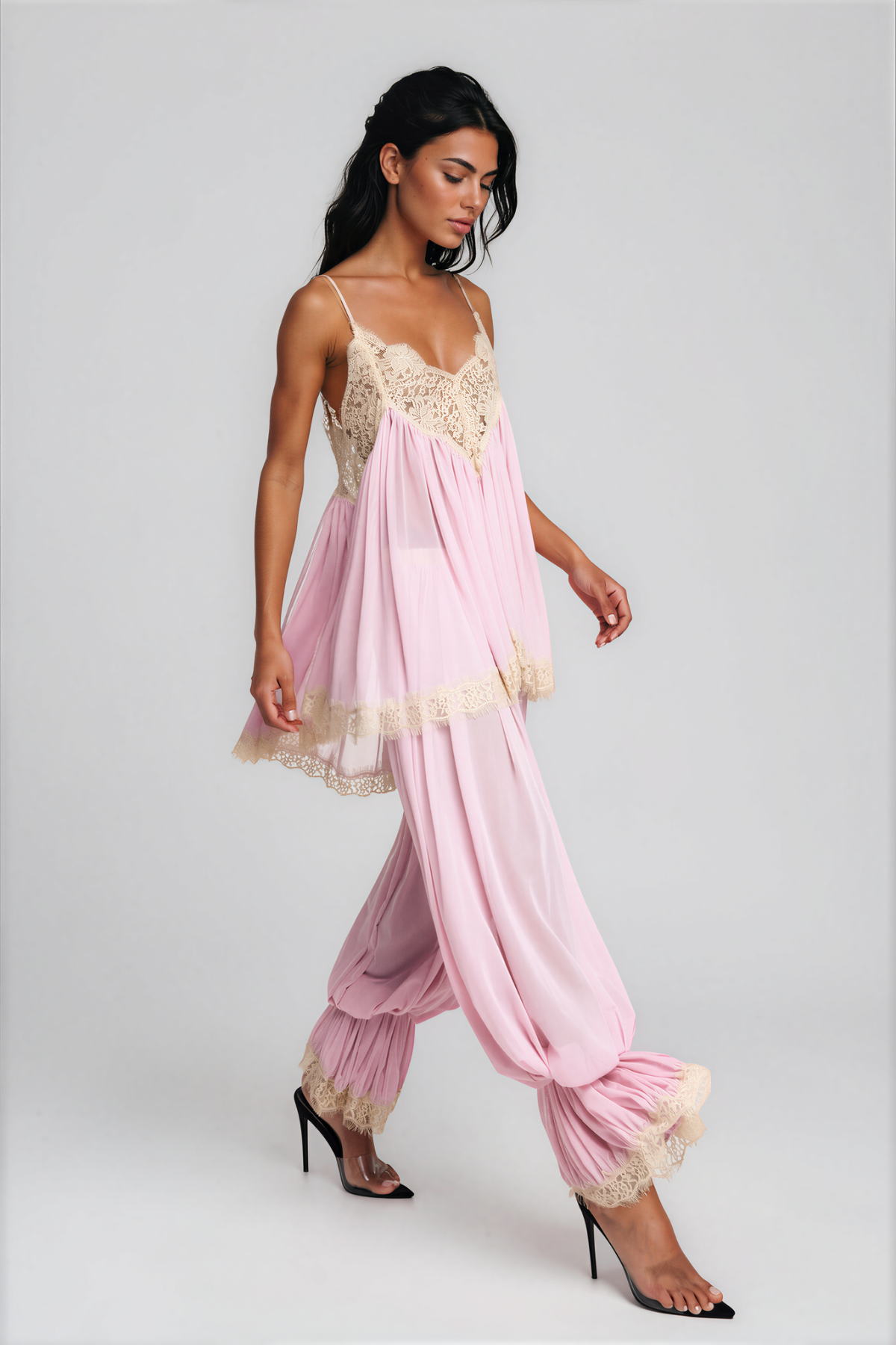Izabela Lace Ruch Pants Set