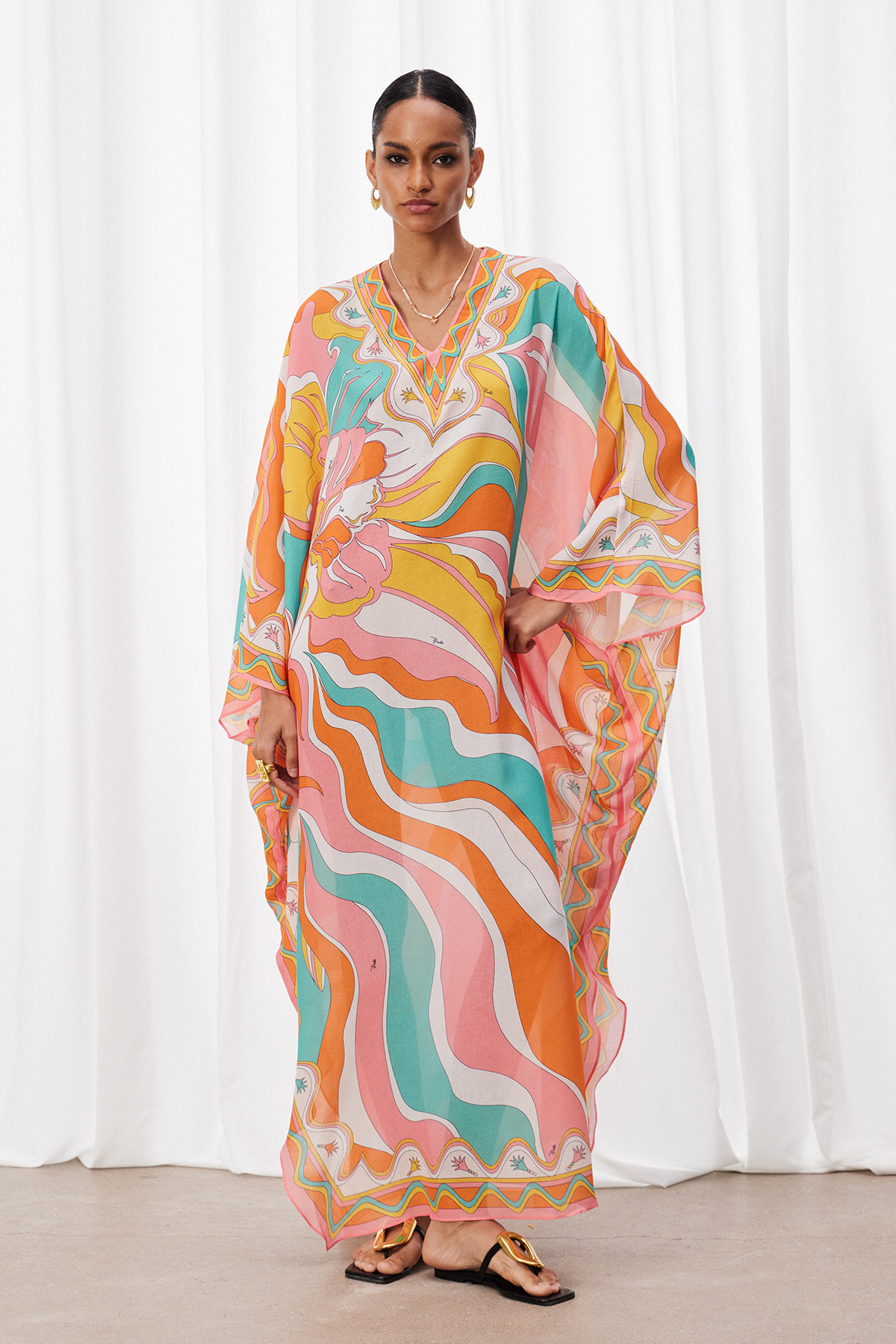 Izaiah V Neck Print Maxi Dress