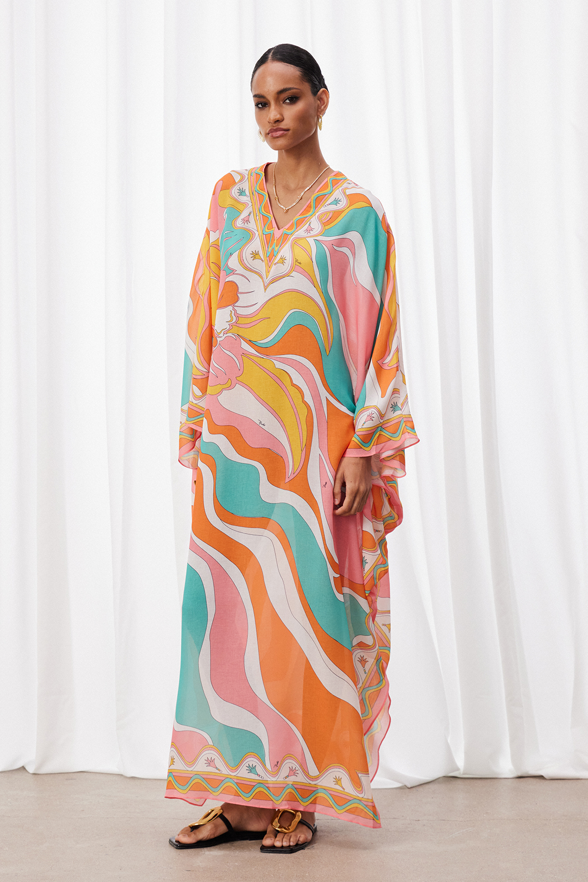 Izaiah V Neck Print Maxi Dress