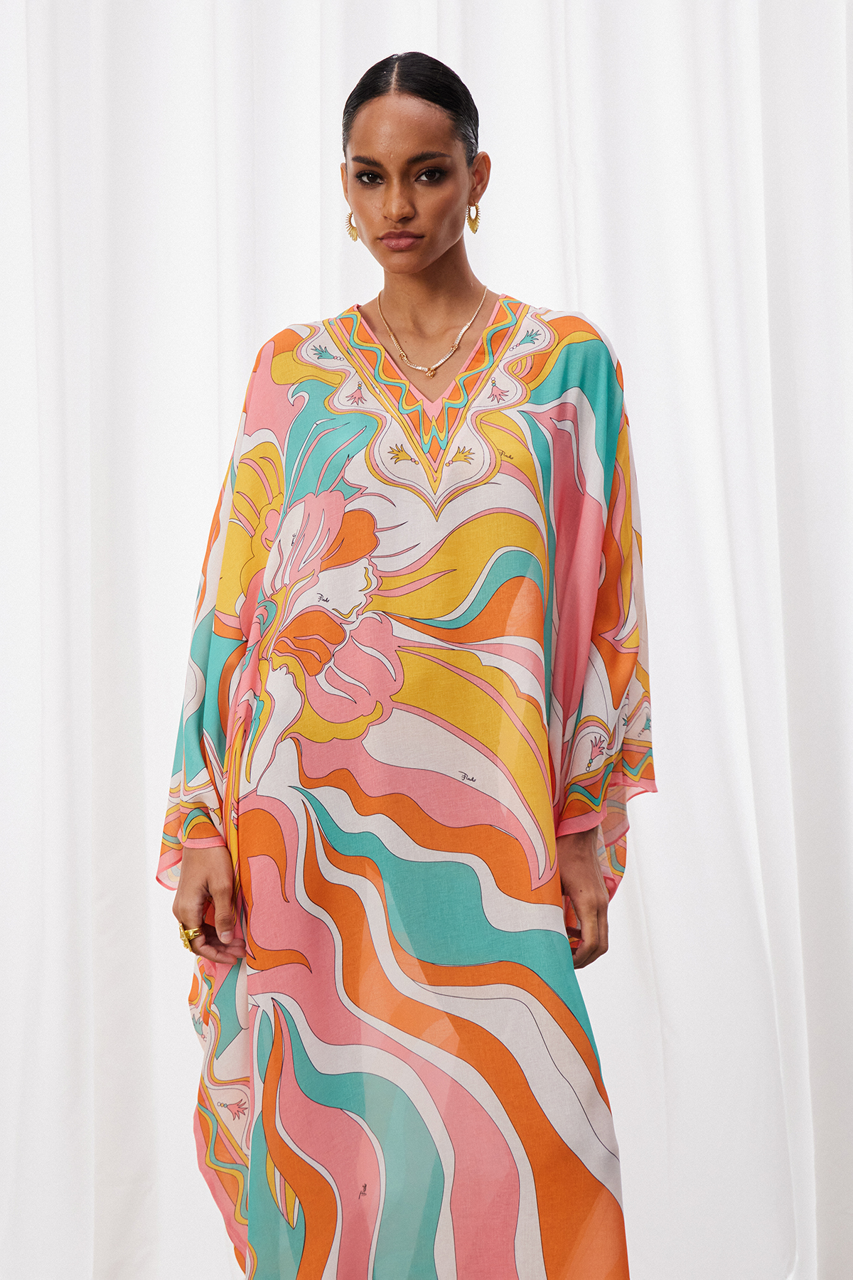 Izaiah V Neck Print Maxi Dress