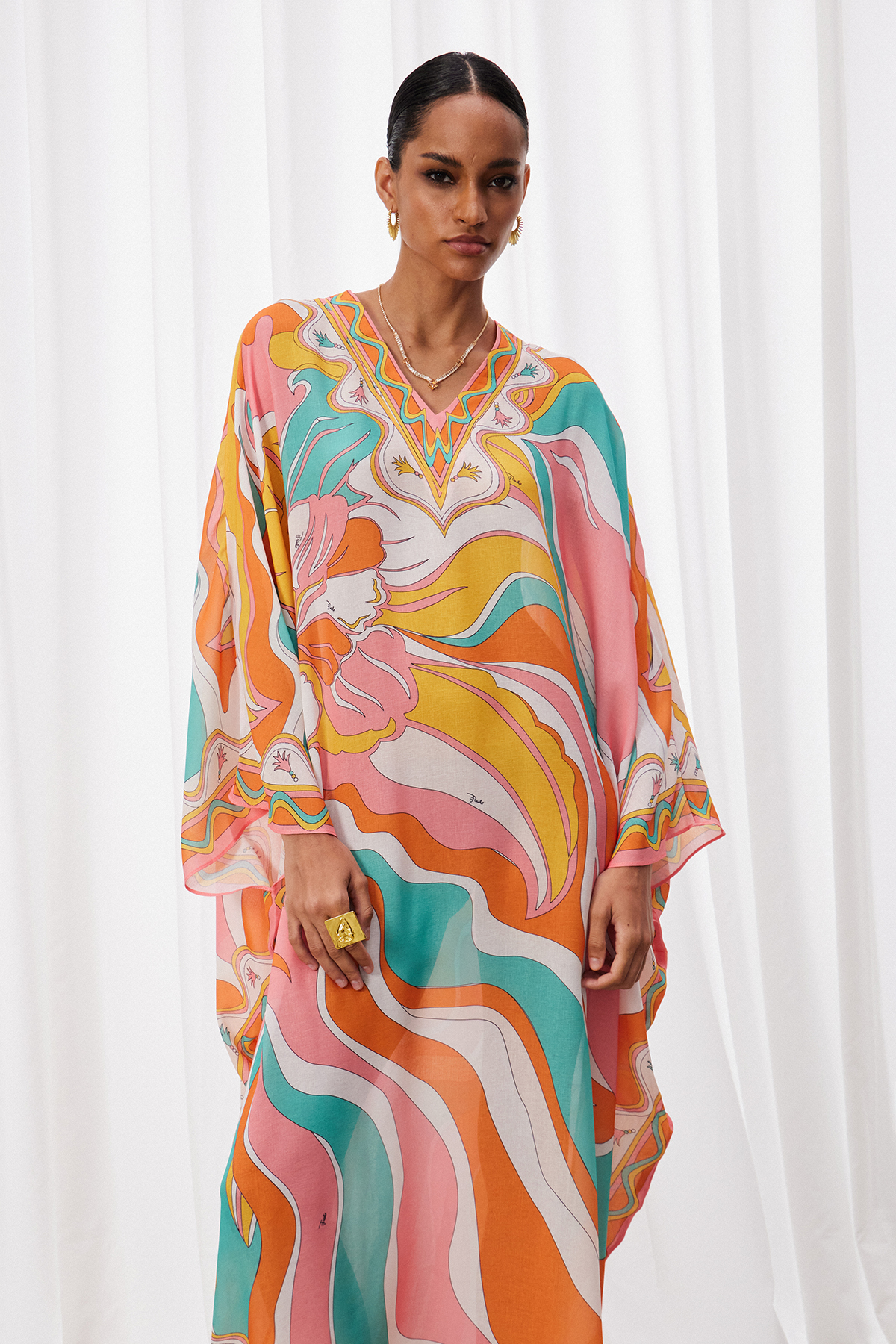 Izaiah V Neck Print Maxi Dress