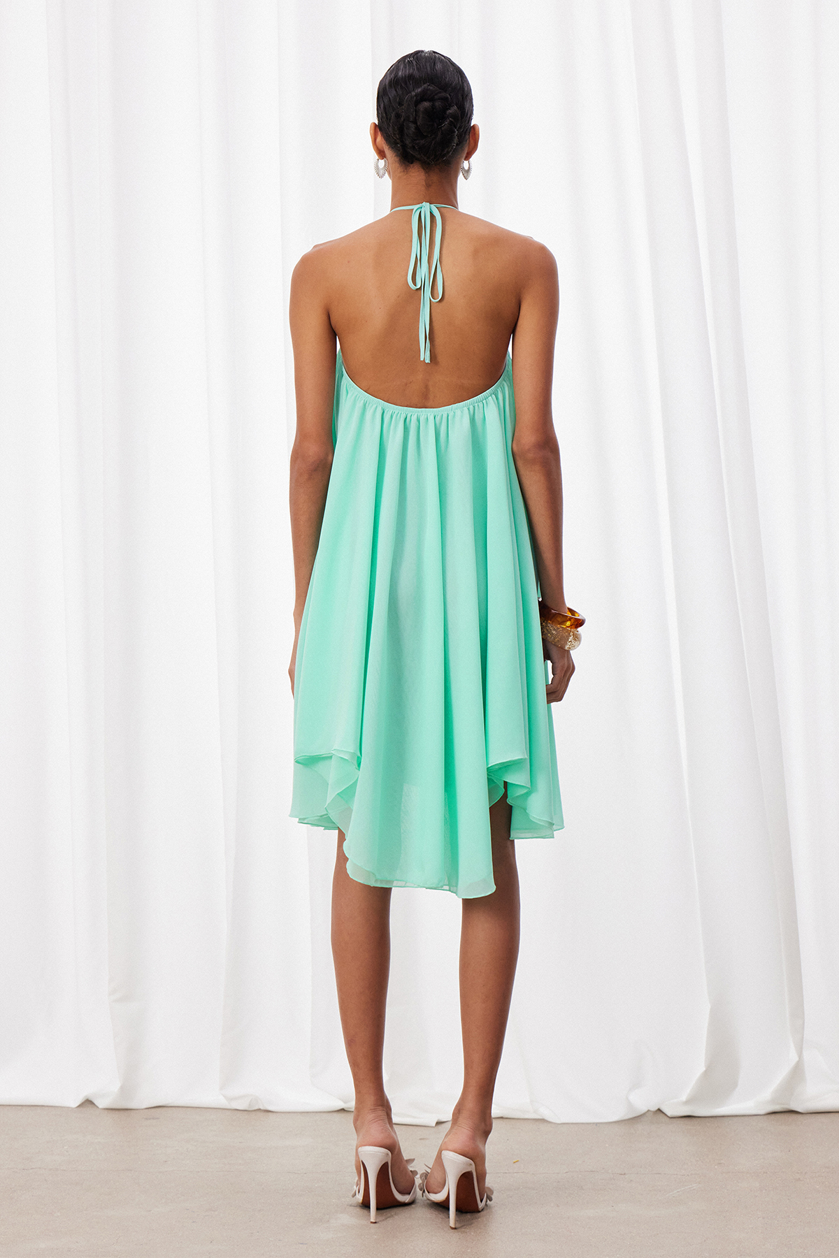Izan Halter Neck Oversized Mini Dress