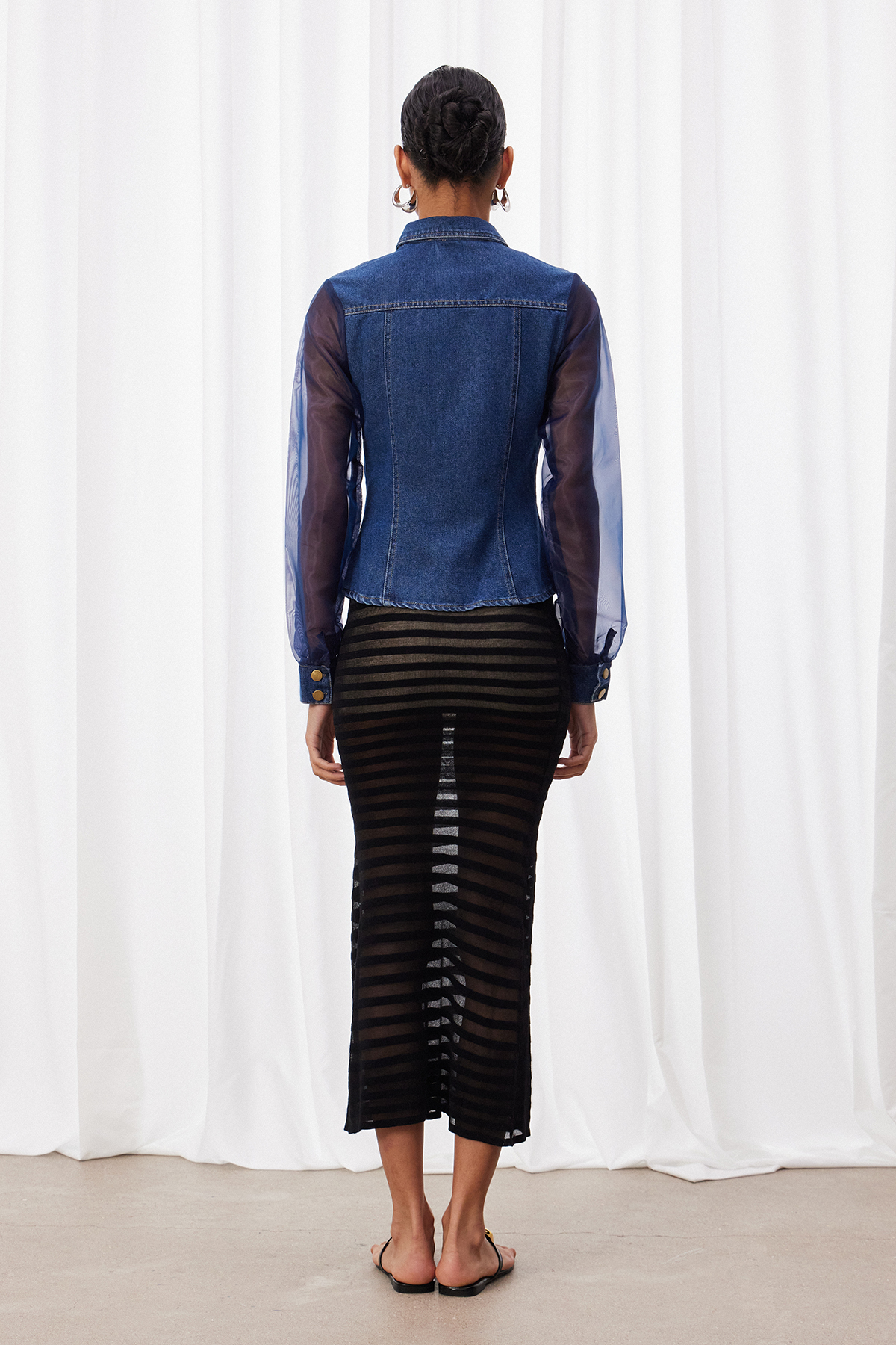 Izevel Mesh Denim Jacket
