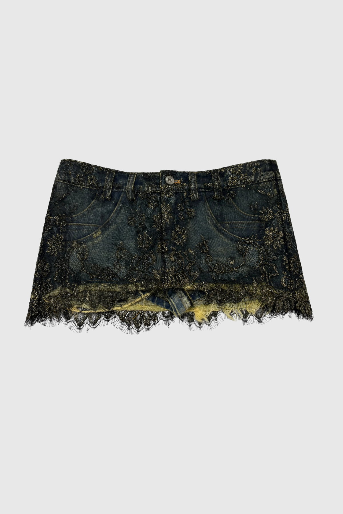 Jaasau Lace Denim Shorts