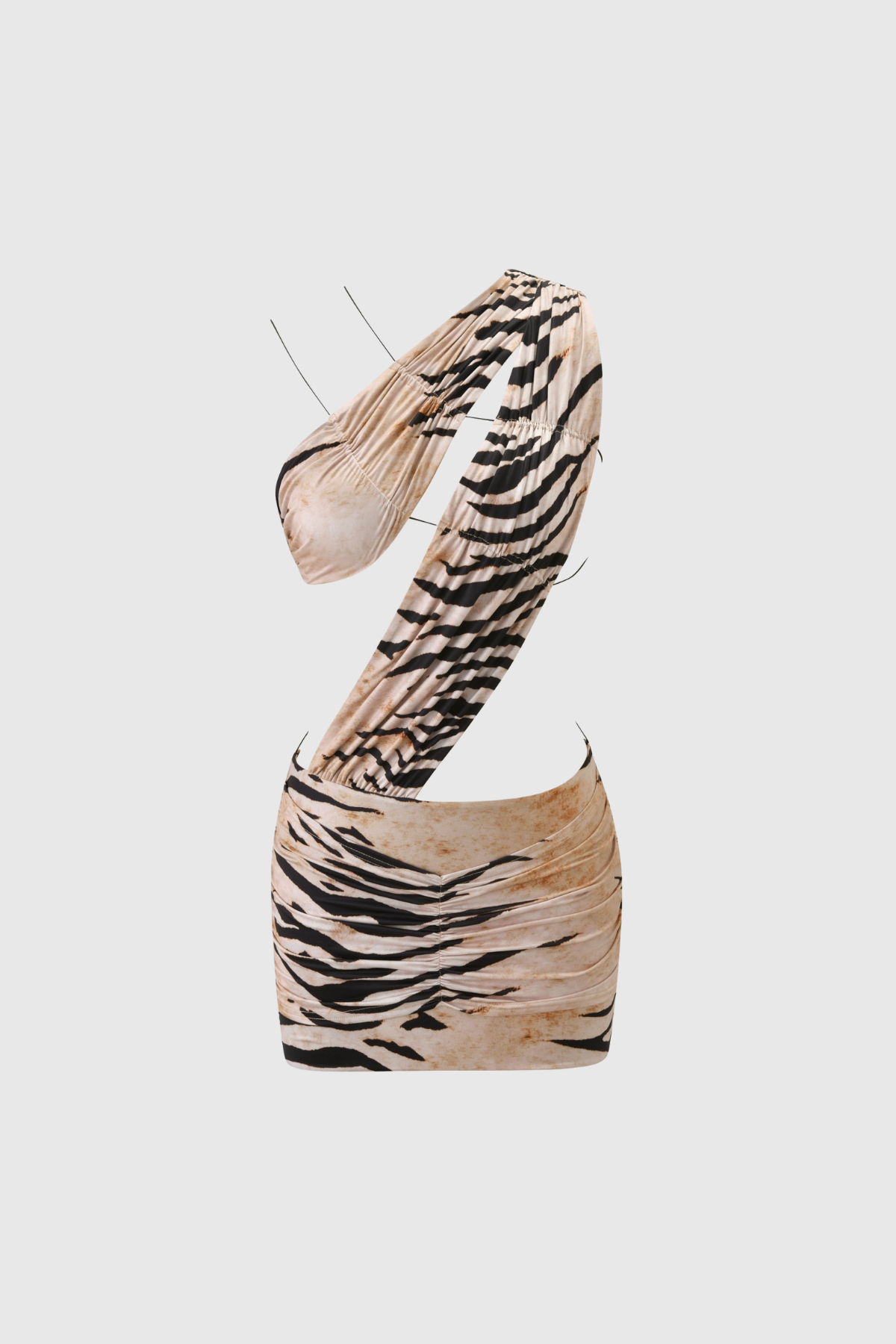 Jacalyn Cutout Tiger Mini Dress