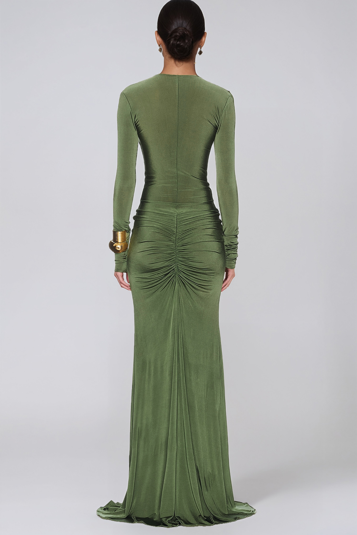 Jade Ruched Cutout Maxi Dress
