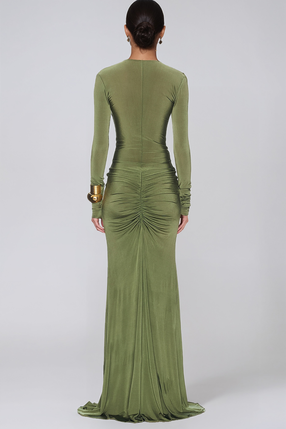 Jade Ruched Cutout Maxi Dress