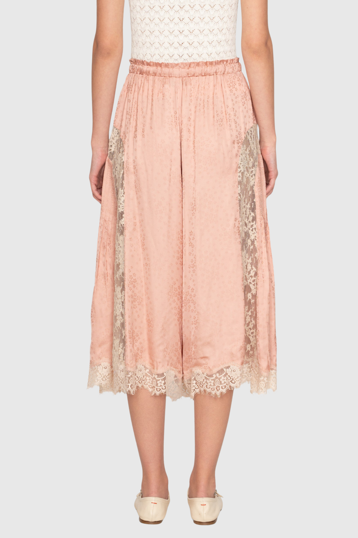 Janvier Lace Capri Pants In Pink