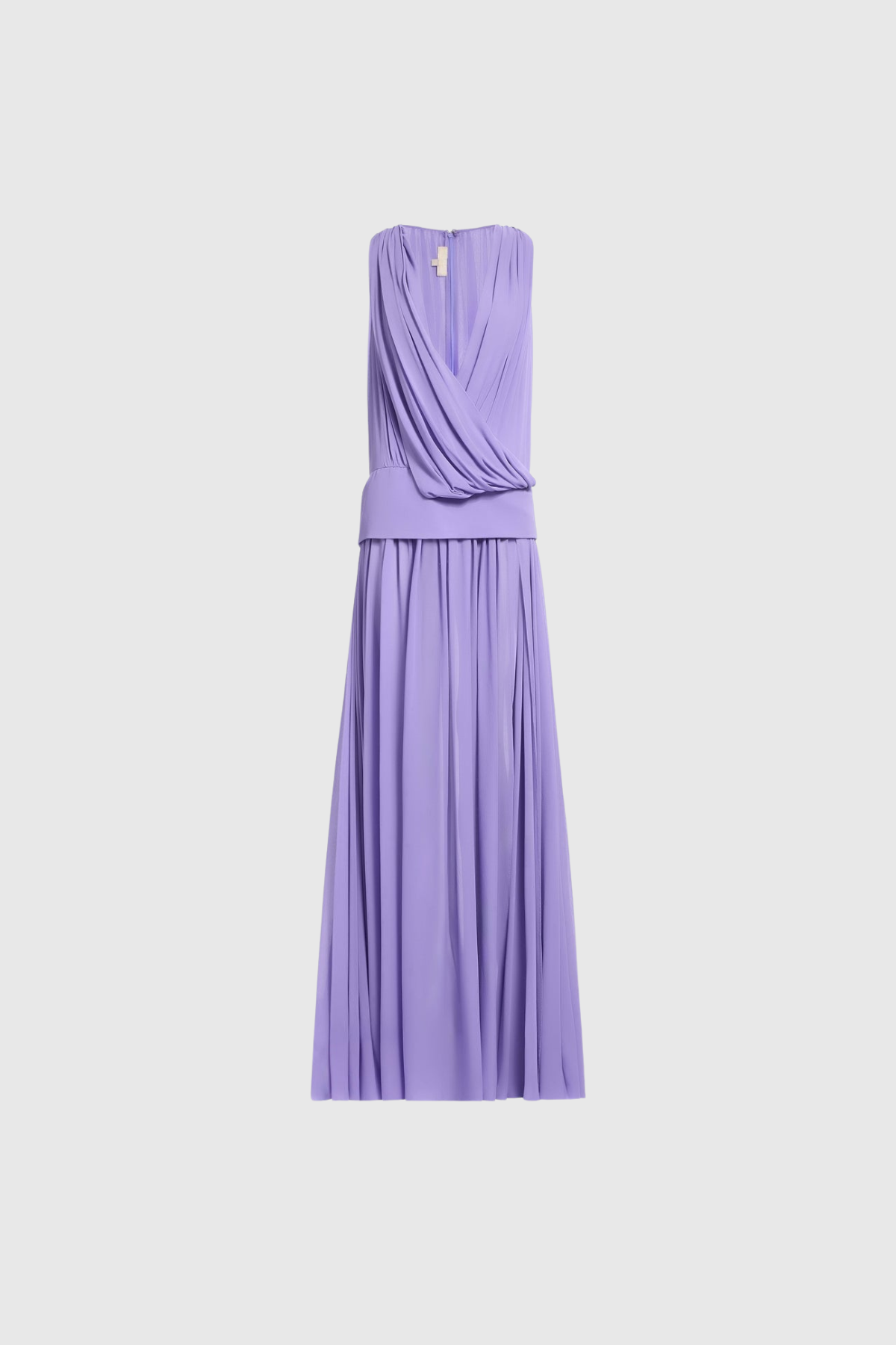Javaid Plunge Mesh Split Maxi Dress
