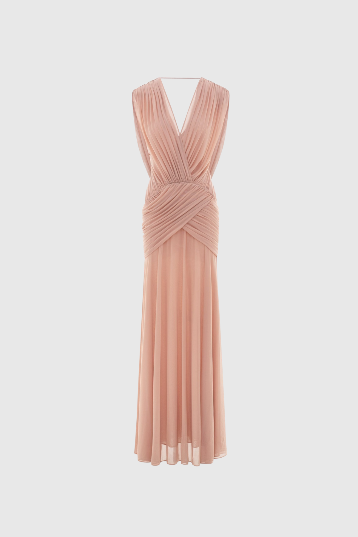 Jay Ruch Mesh Maxi Dress In Pink