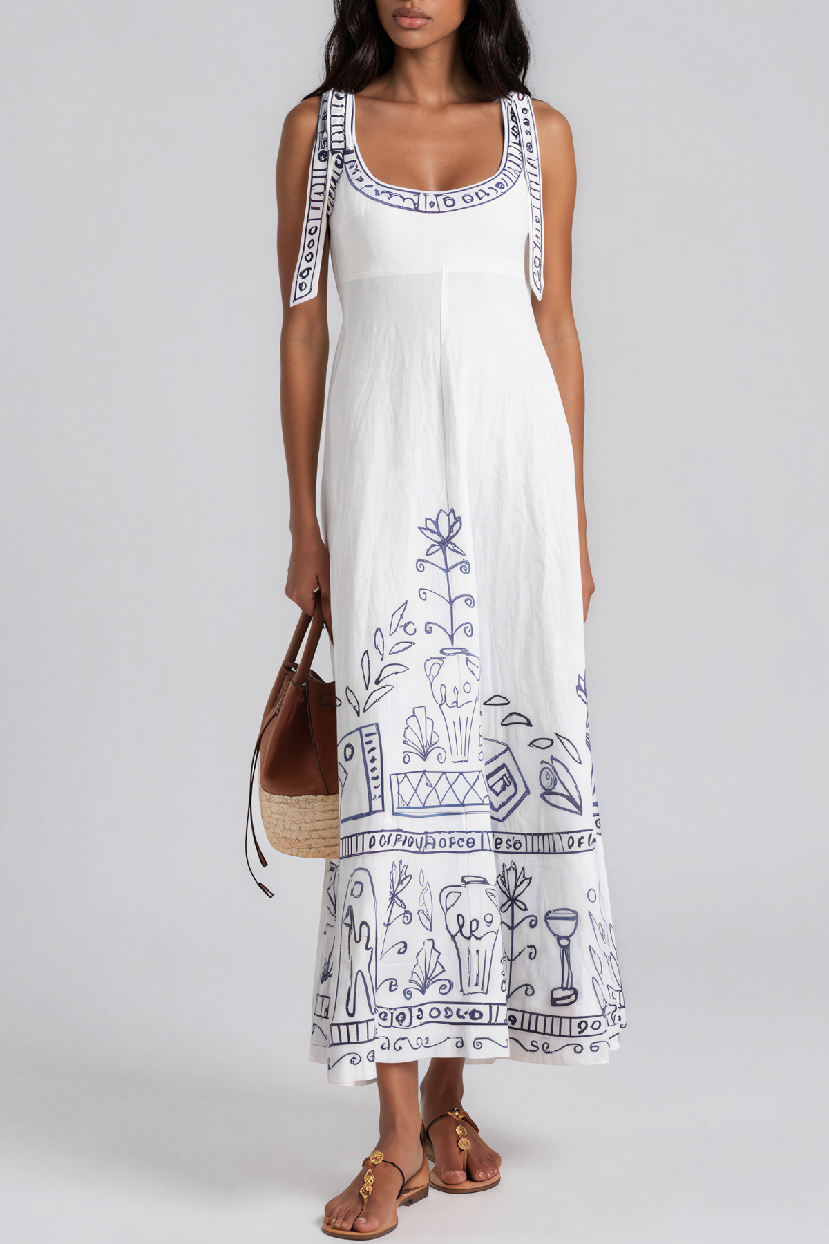Jaya  Spaghetti Print Maxi Dress