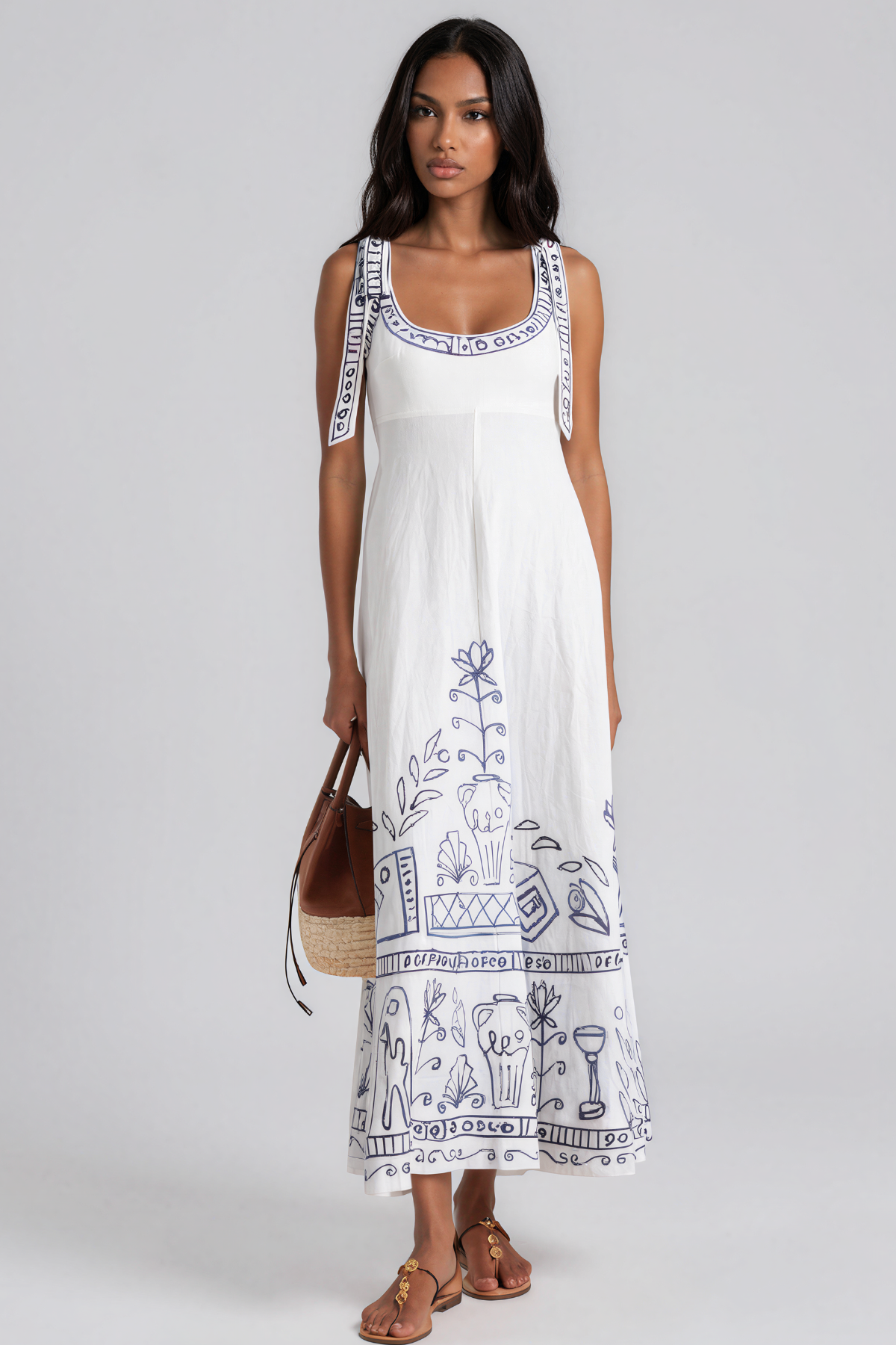 Jaya  Spaghetti Print Maxi Dress