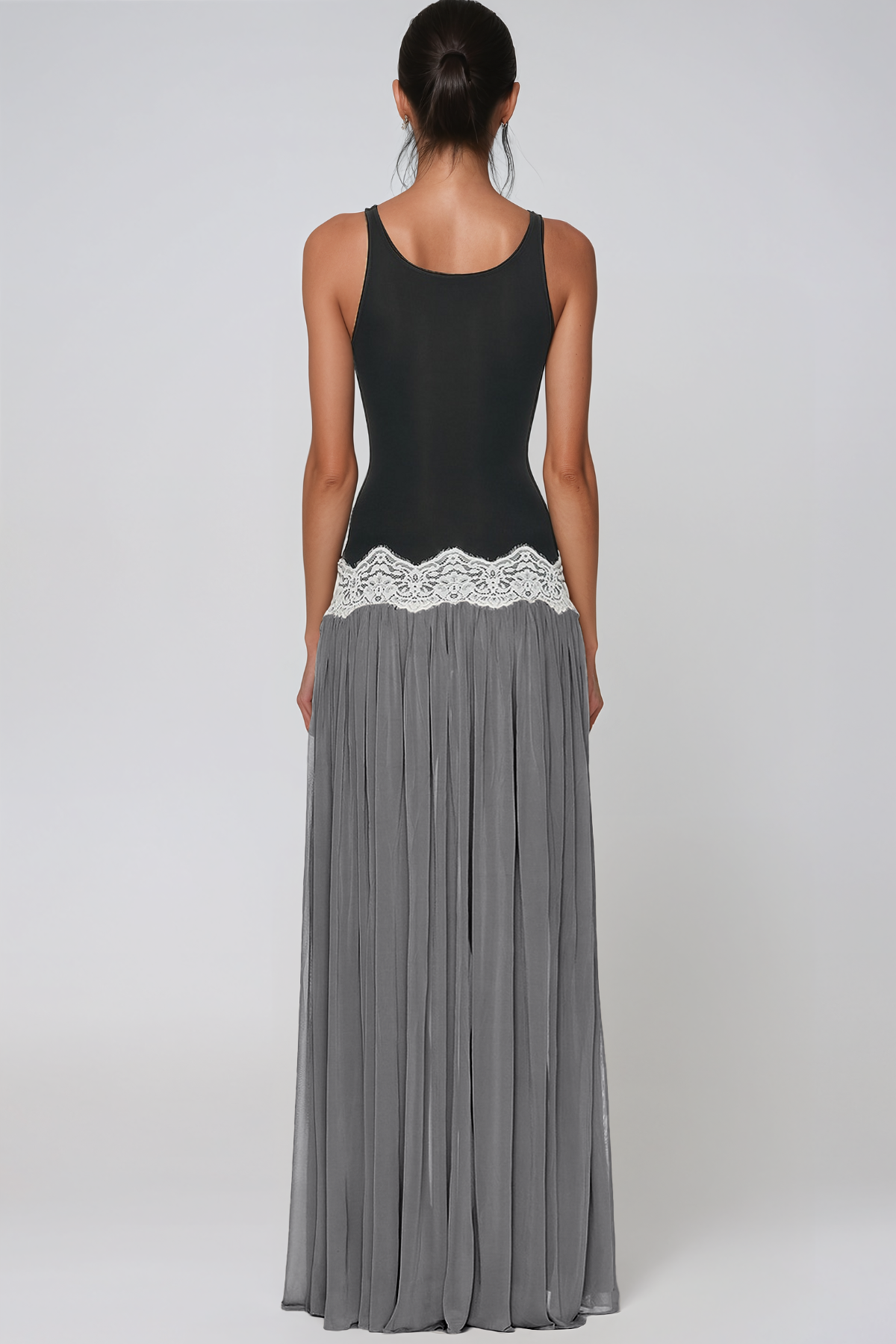Jayadeva Cutout Lace Ruch Maxi Dress