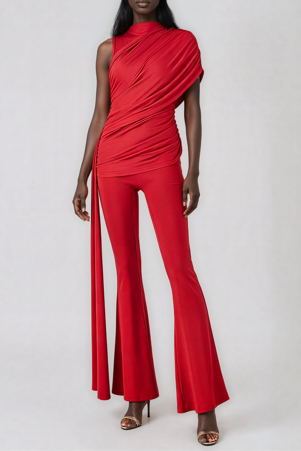 Jayanti Draped Fringe Jumpsuit