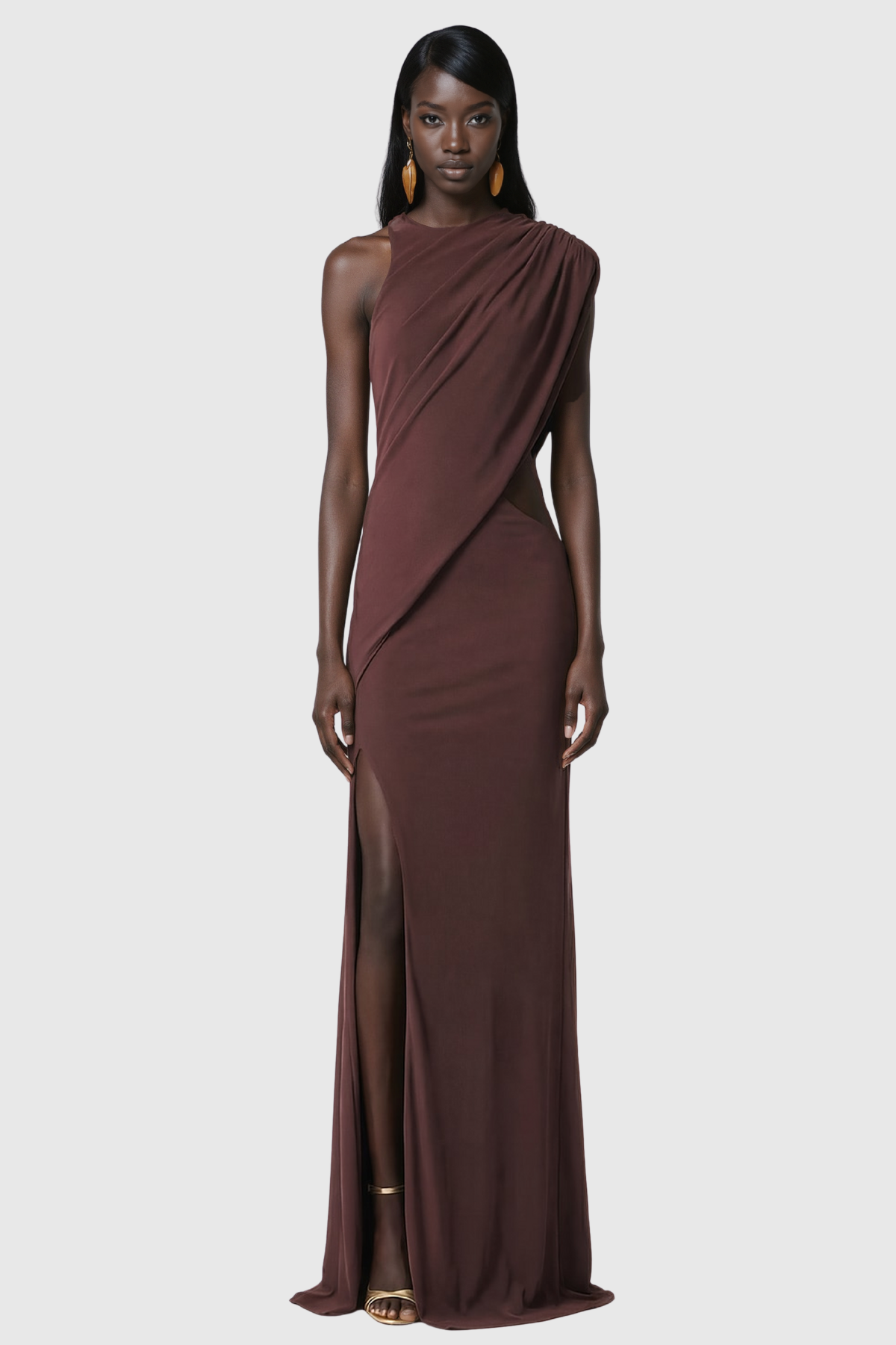 Jayashri Sleeveless Cutout Maxi Dress