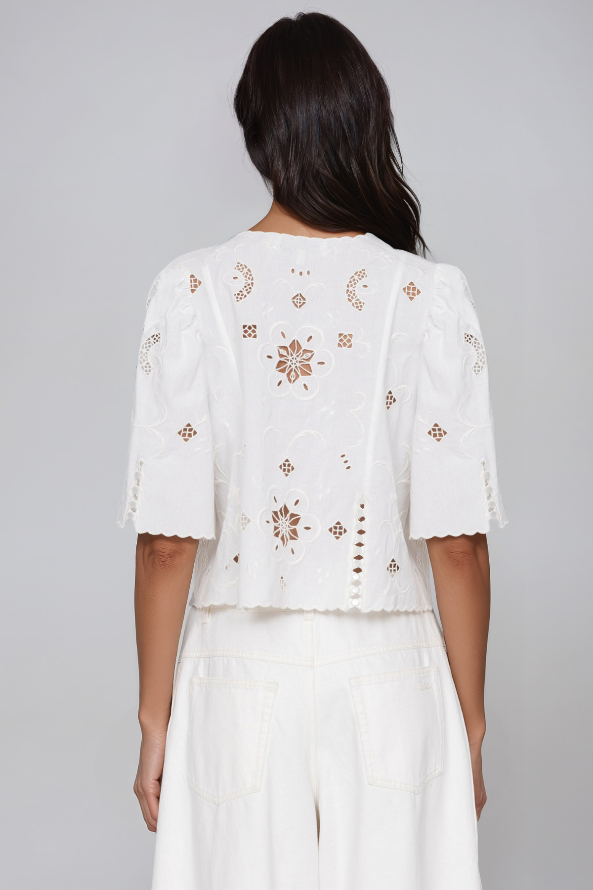 Jayde Flower Cutout Top