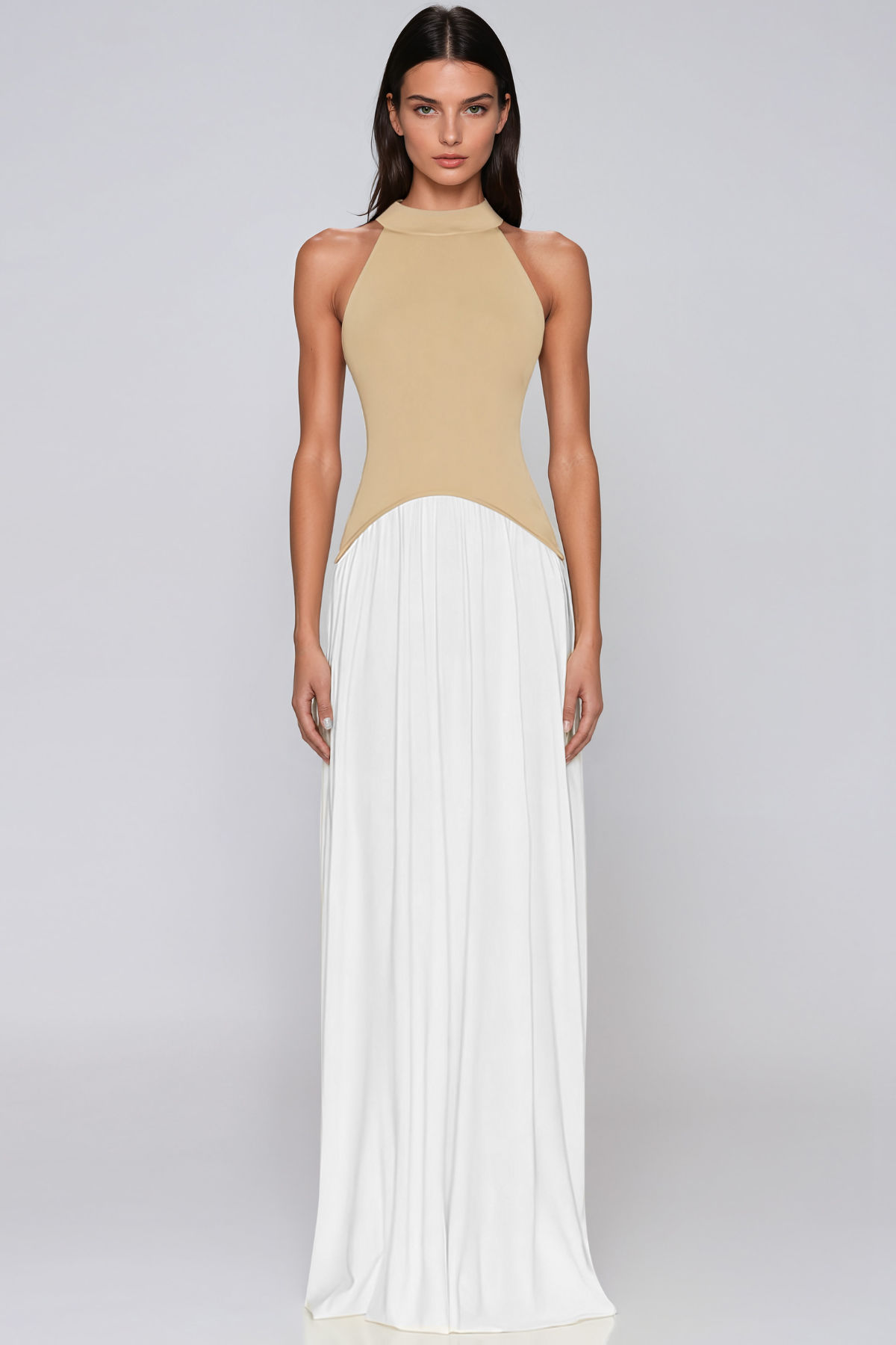 Jazmin Sleeveless Ruch Maxi Dress