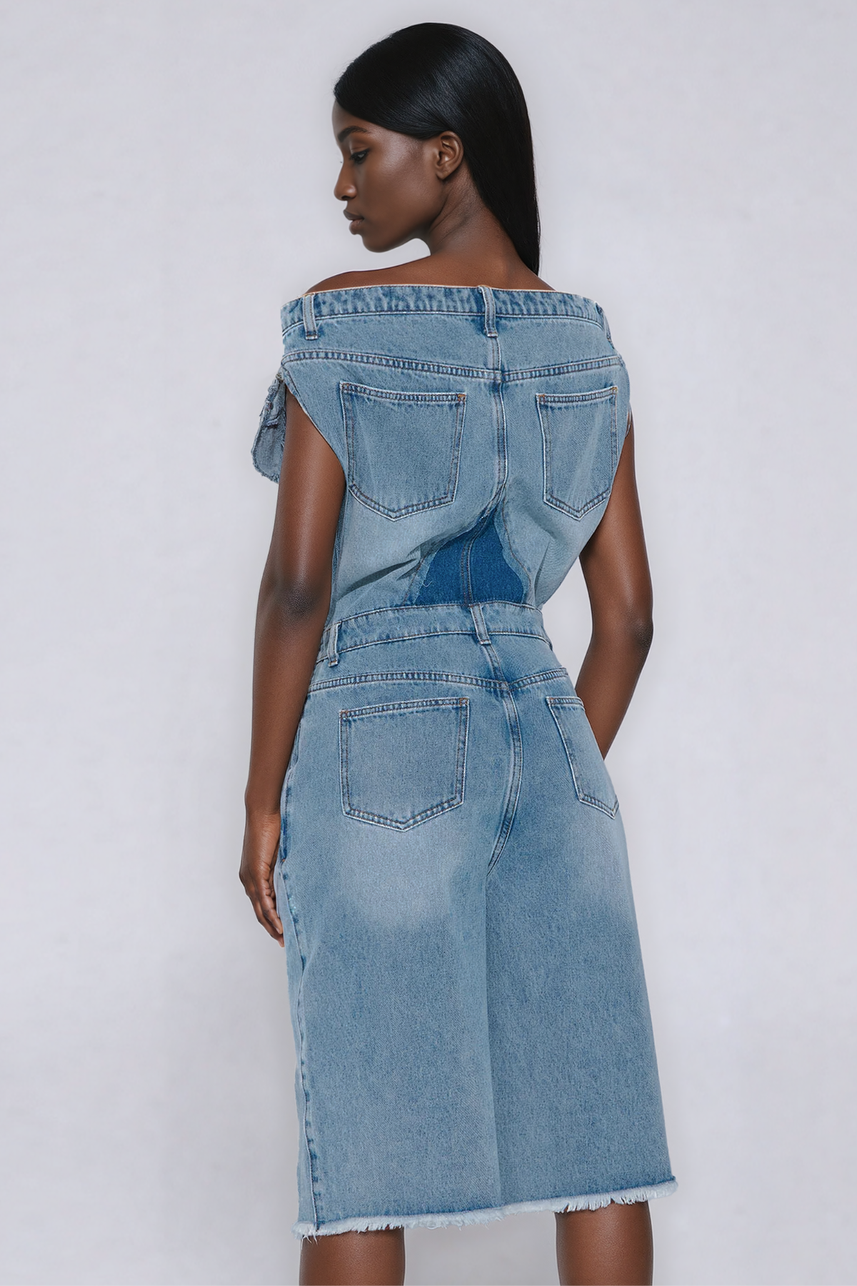 Jazmine Deconstruct Denim Playsuit