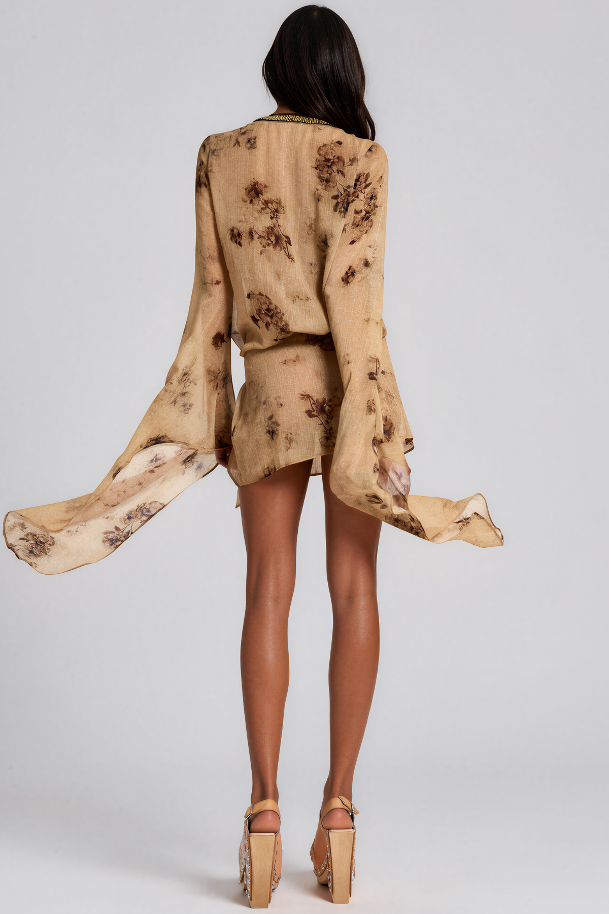 Jelka Plunge Floral Mini Dress