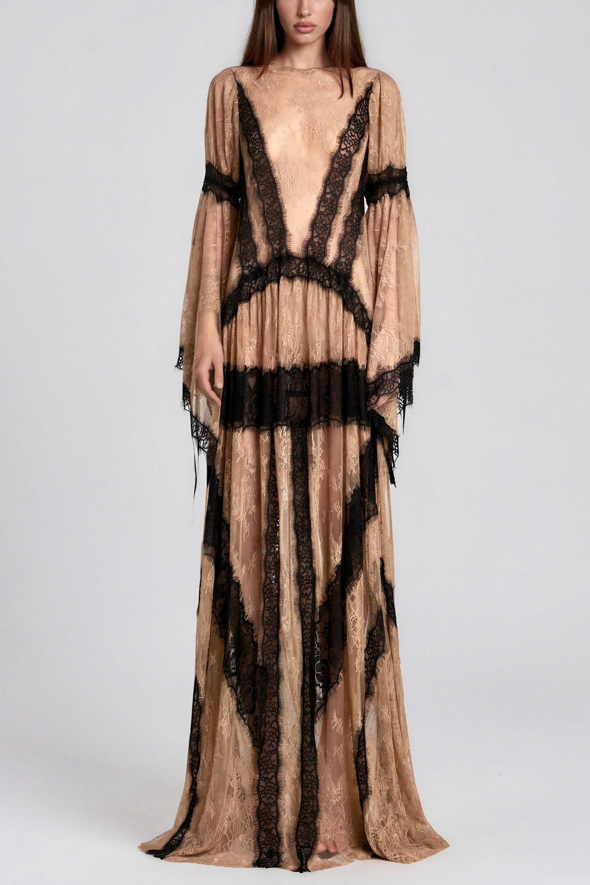 Jelka Round Neck Lace Maxi Dress
