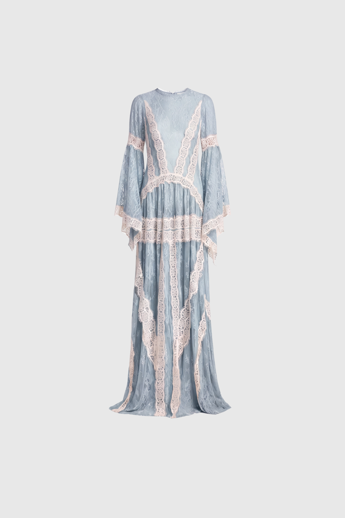 Jelka Round Neck Lace Maxi Dress In Turquoise