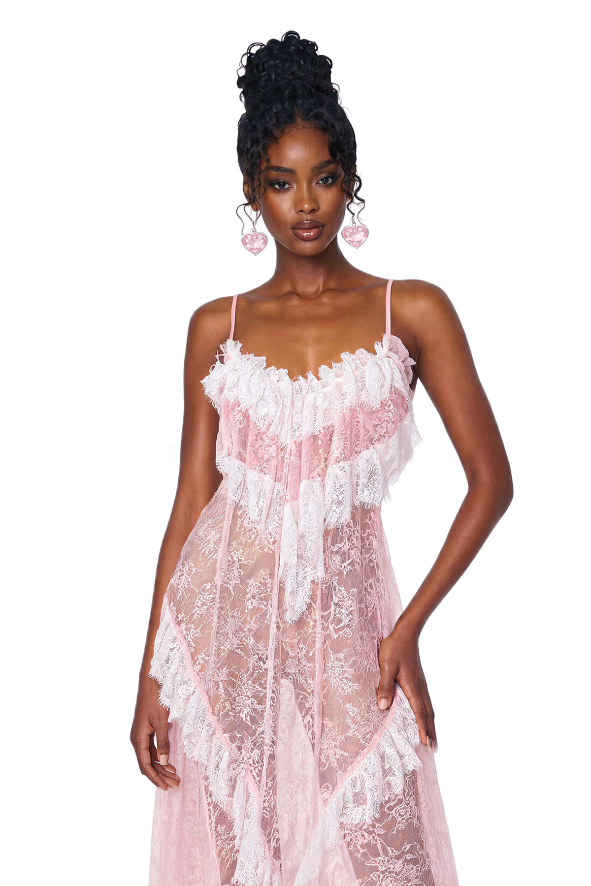 Jelka Spaghetti Lace Maxi Dress