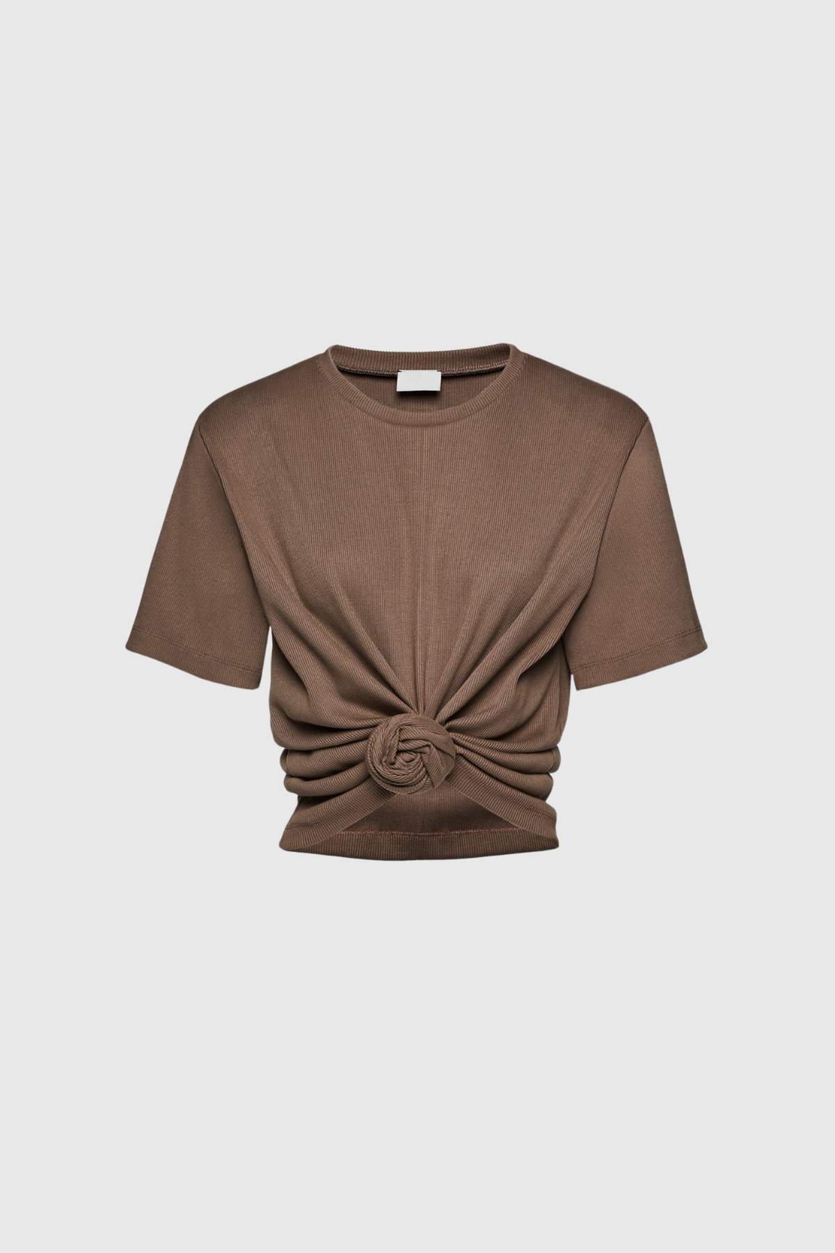 Jemma Ruch Twist T Shirt In Brown