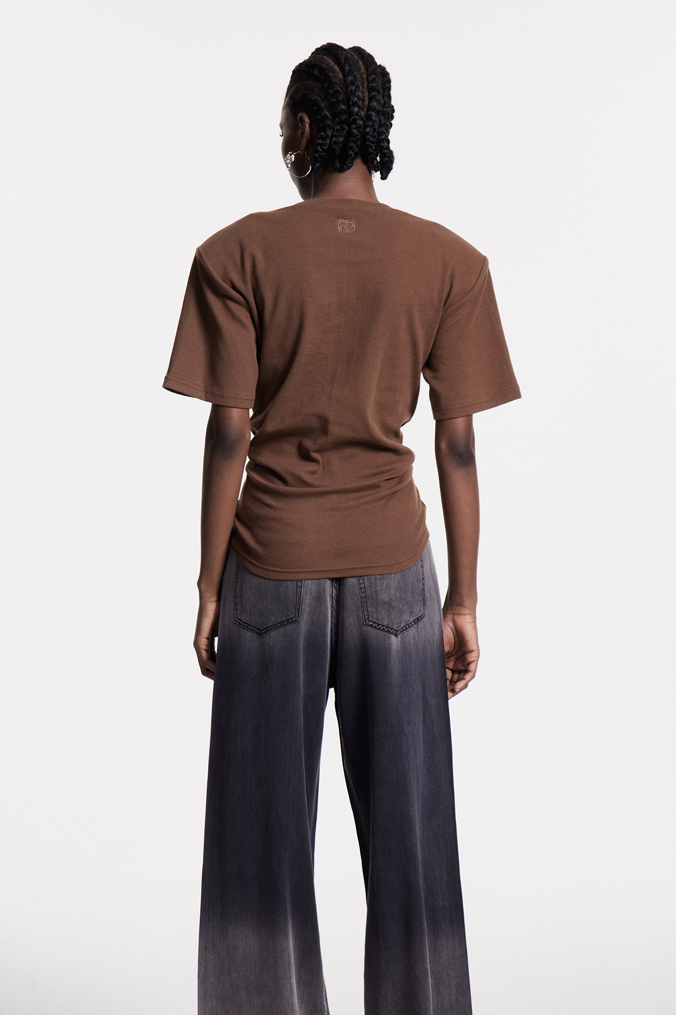 Jemma Ruch Twist T Shirt In Brown