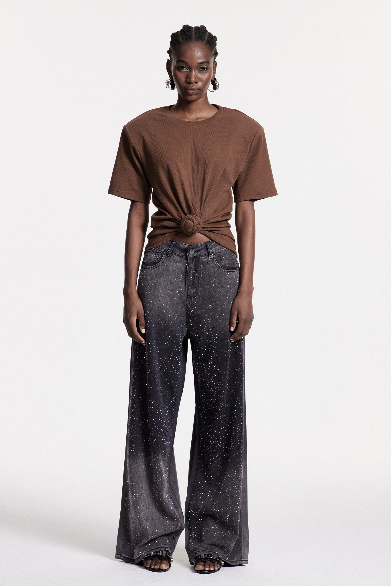 Jemma Ruch Twist T Shirt In Brown