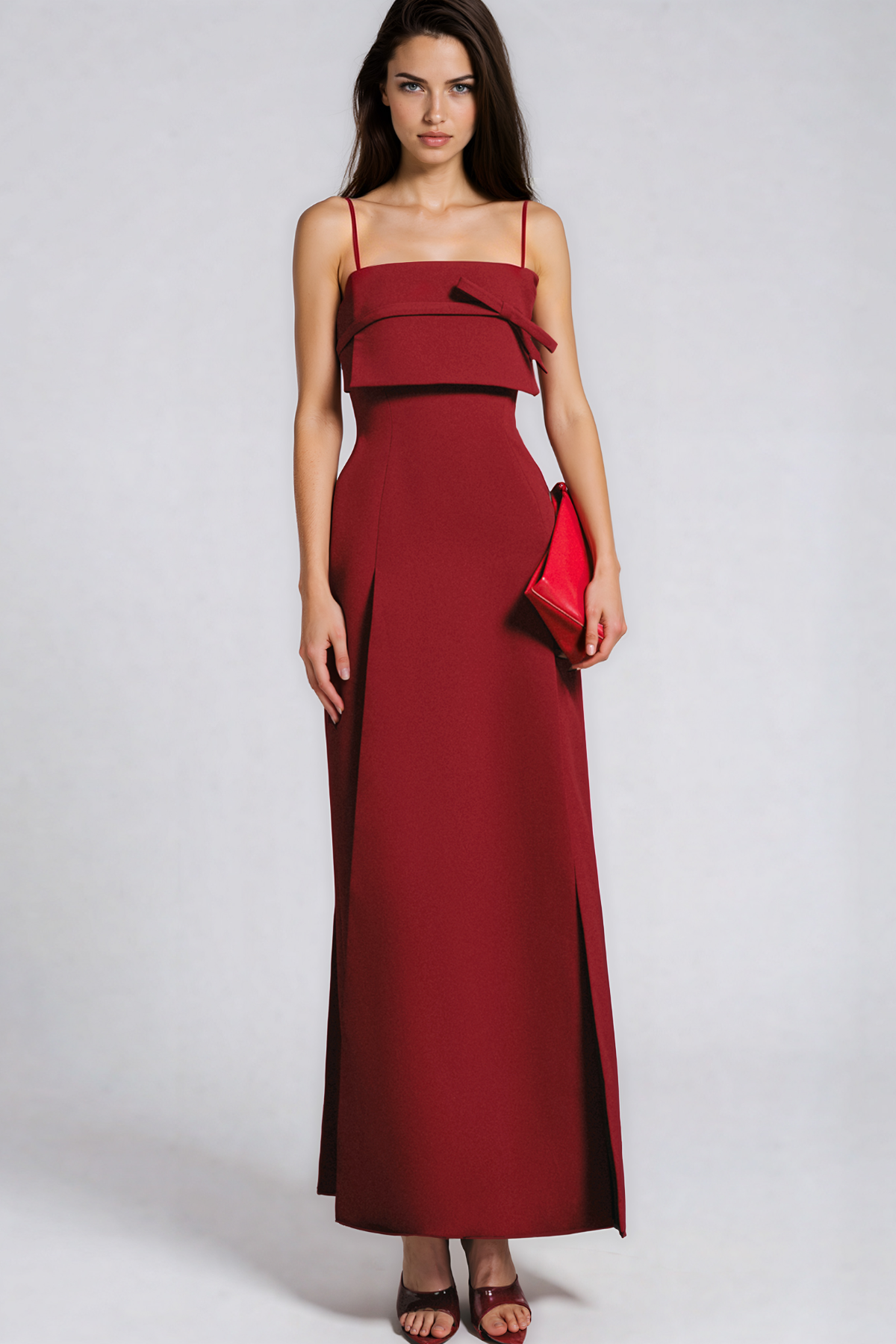 Kaamil Spaghetti Split Maxi Dress