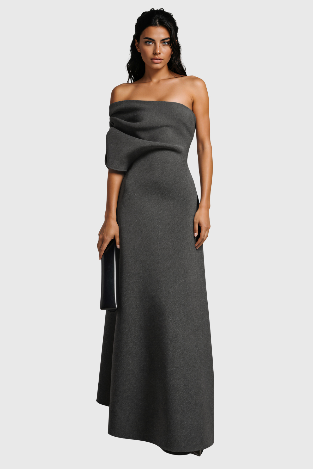 Kadeem Strapless Asymmetrical  Maxi Dress